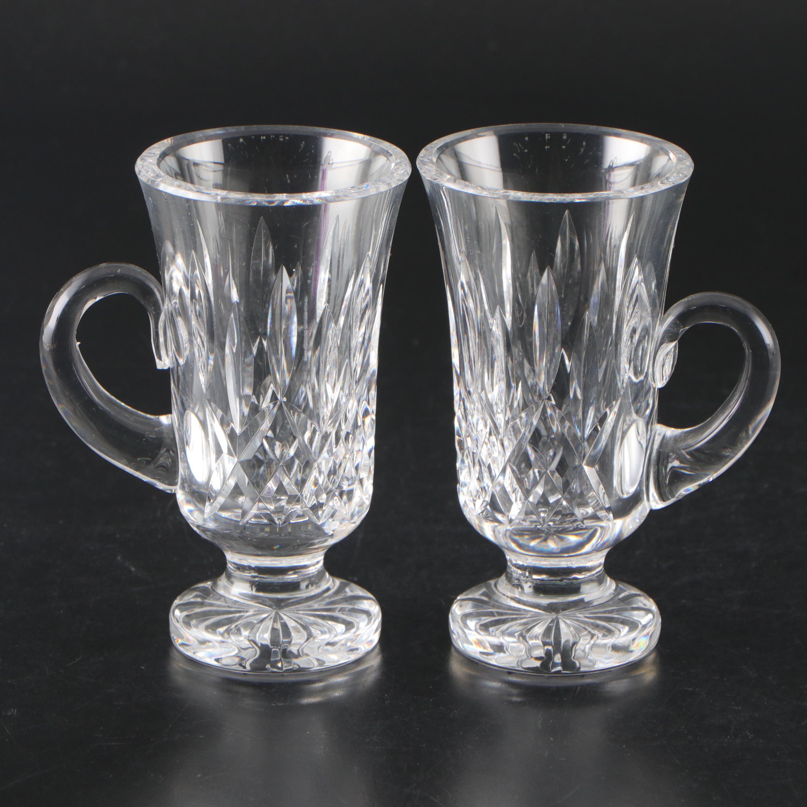 Waterford Crystal "Lismore" Irish Coffee and Juice Glasses