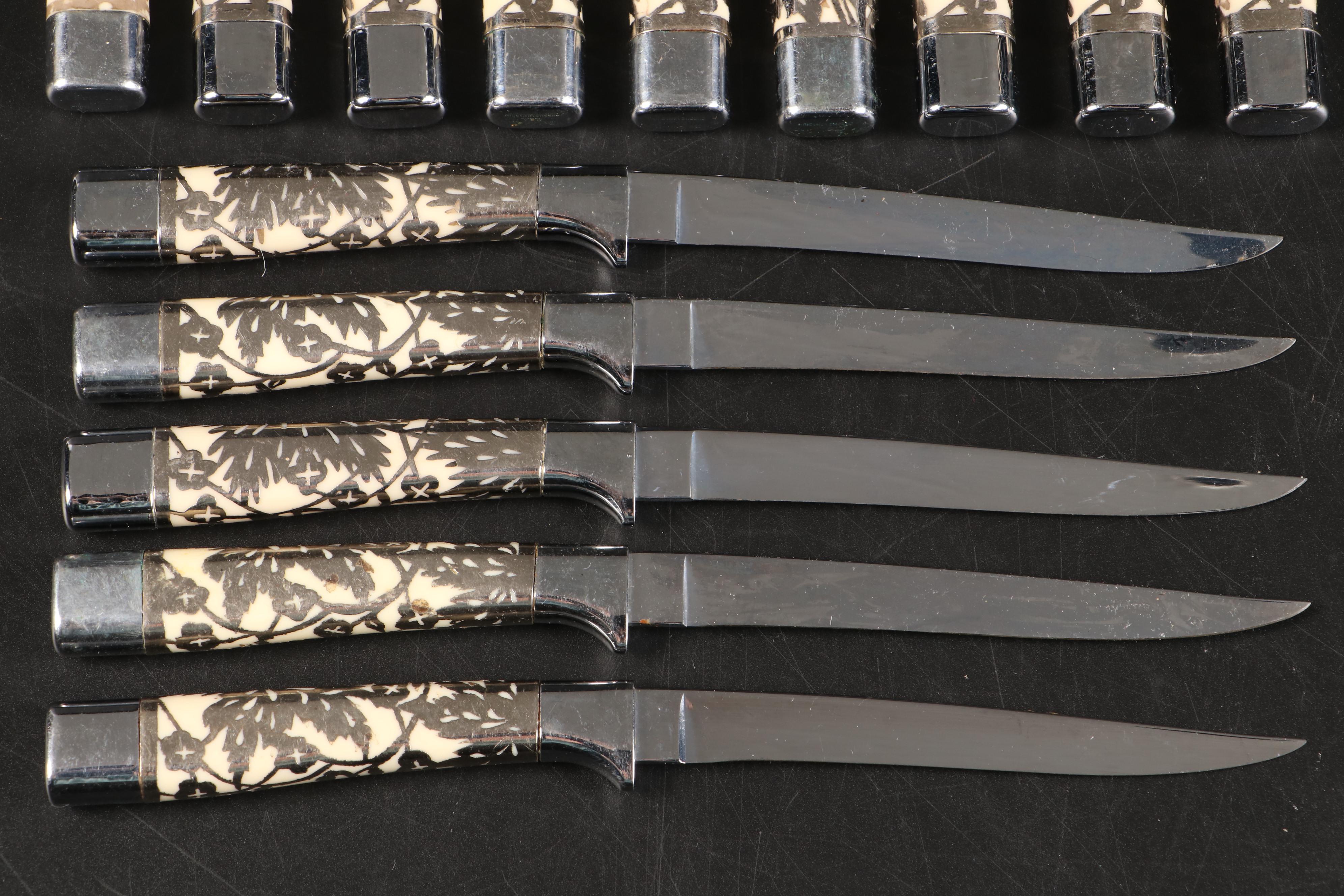 Carvel Hall by Briddell "Classic Cream" Silver Overlay Steak Knives