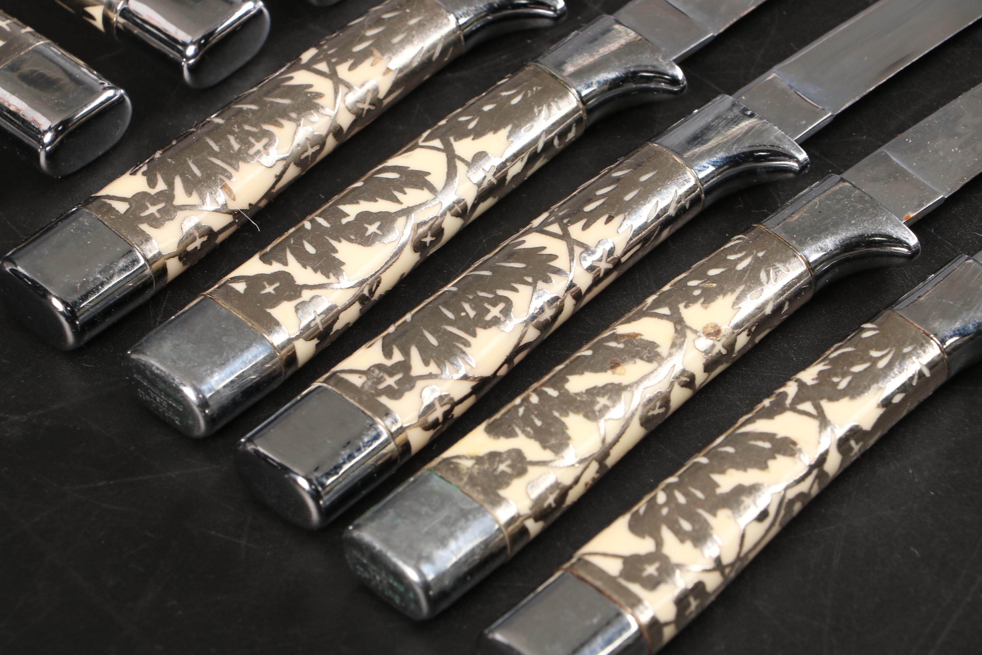 Carvel Hall by Briddell "Classic Cream" Silver Overlay Steak Knives