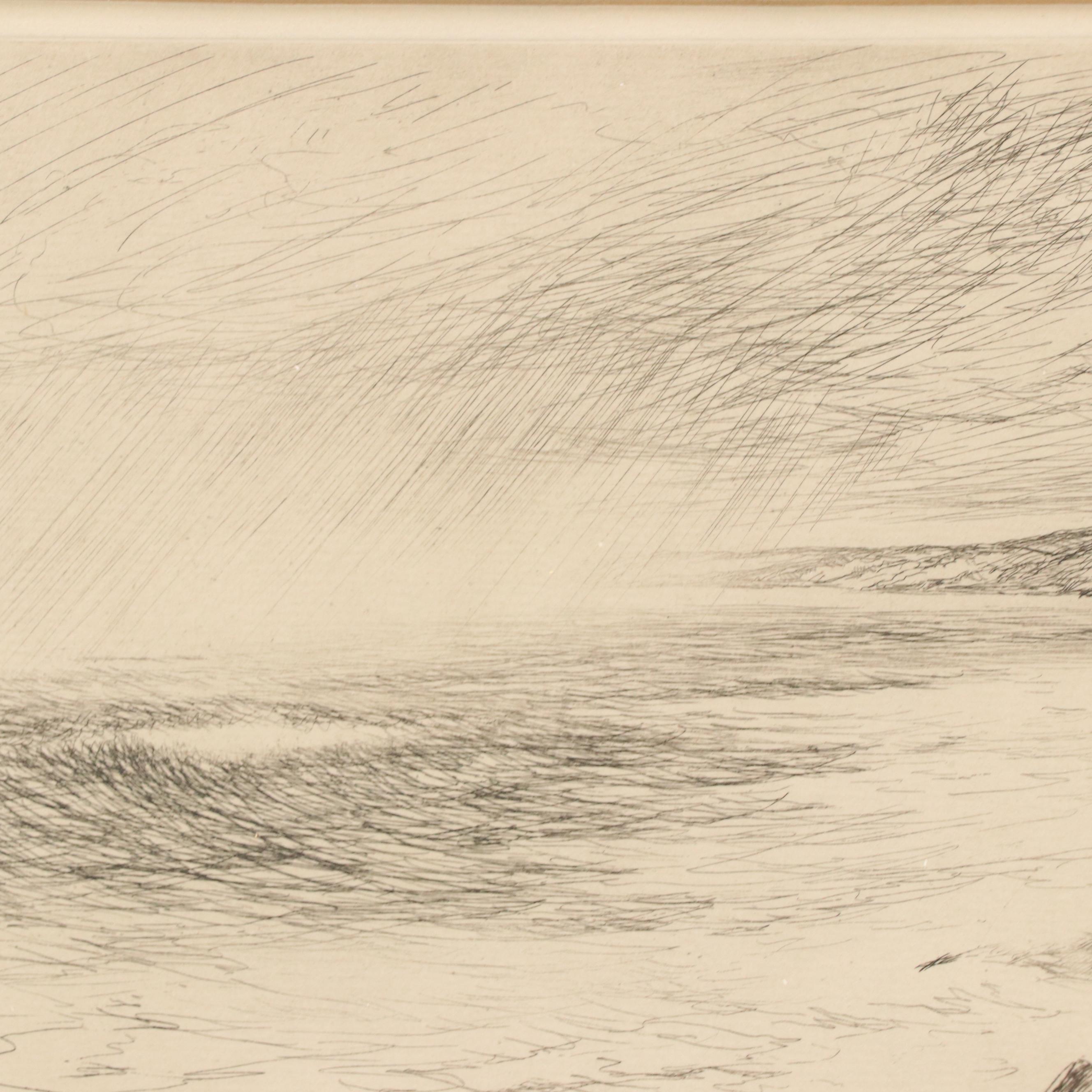 Kerr Eby Etching "Isle of Shoals," Circa 1931