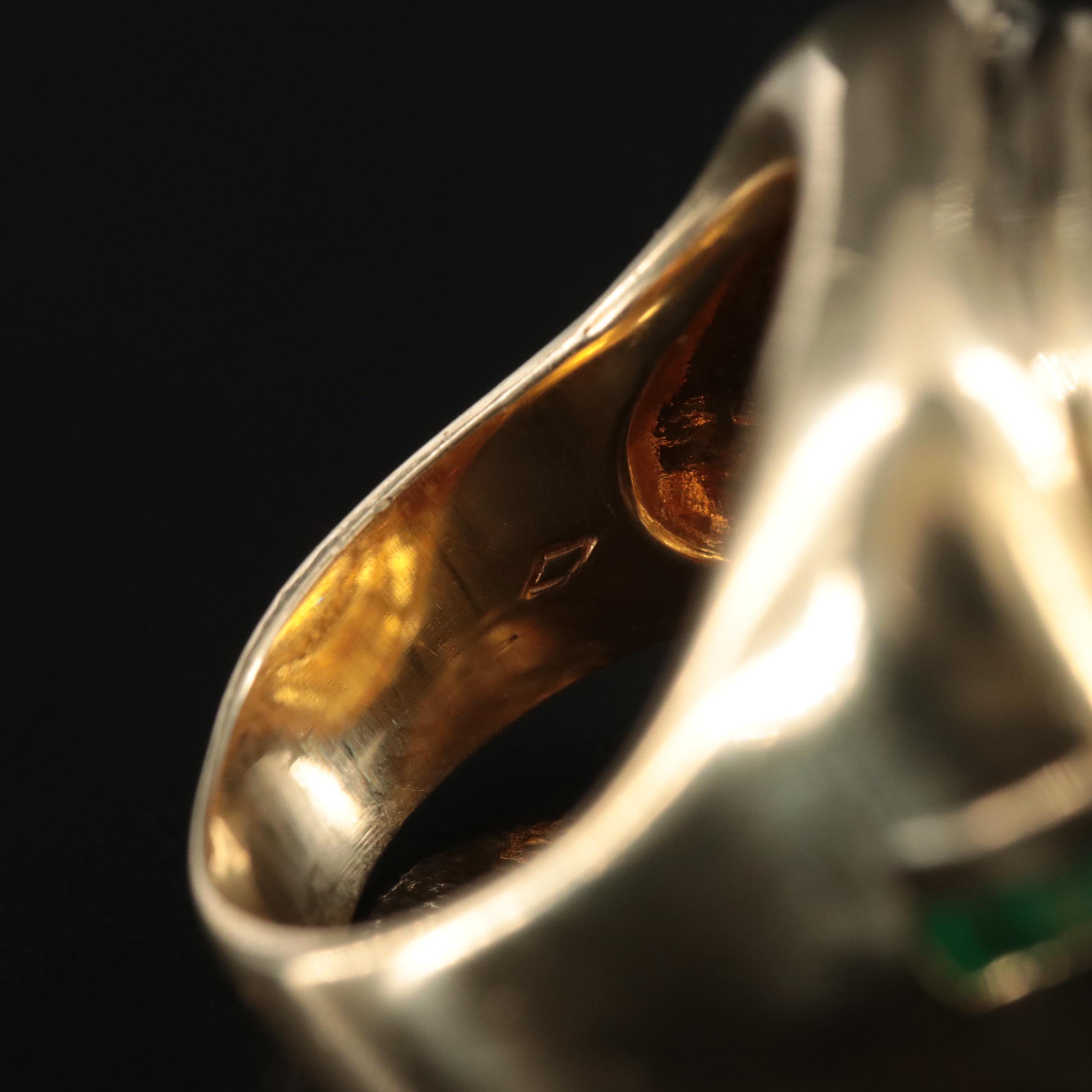 David Yurman 18K Citrine and Emerald Ring