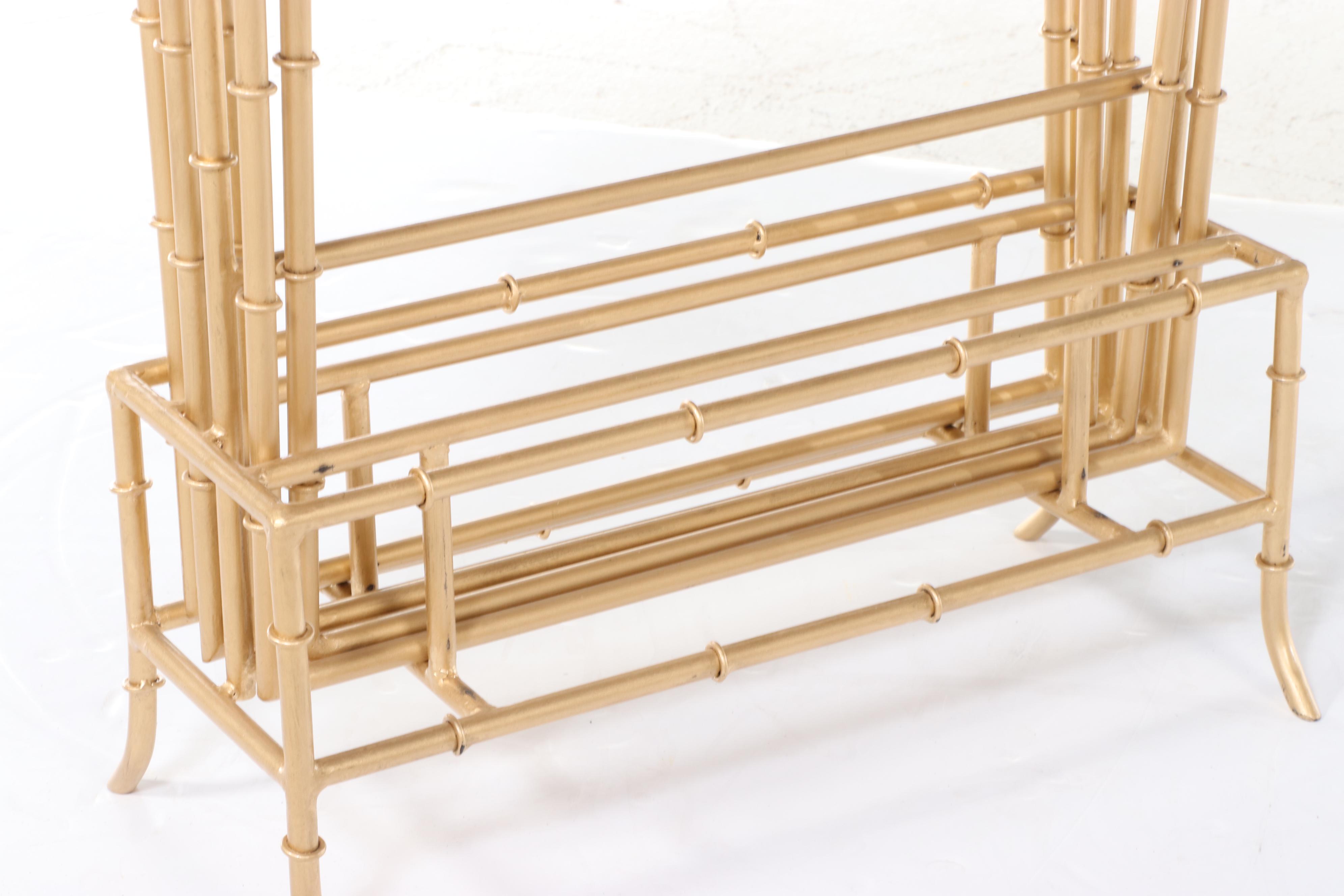 MacKenzie-Childs "Courtly Cocktail Trays" Faux Bamboo Framed  Folding Table Set