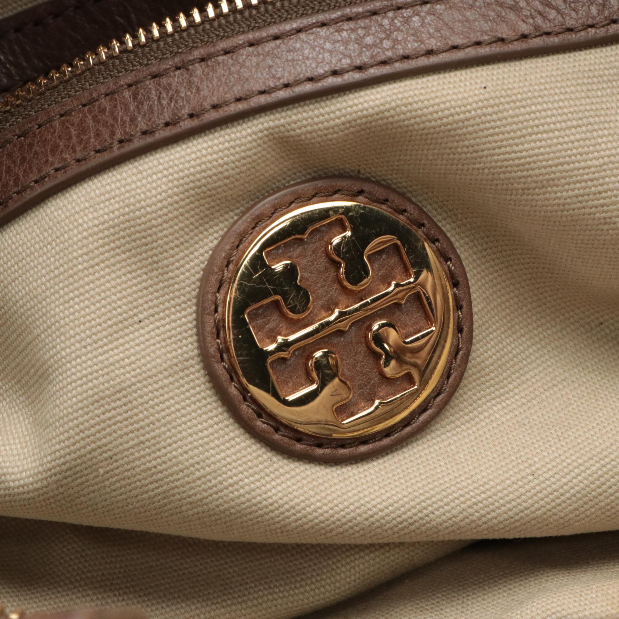 Tory Burch Norah Two-Way Satchel Bag in Mocha Brown Leather