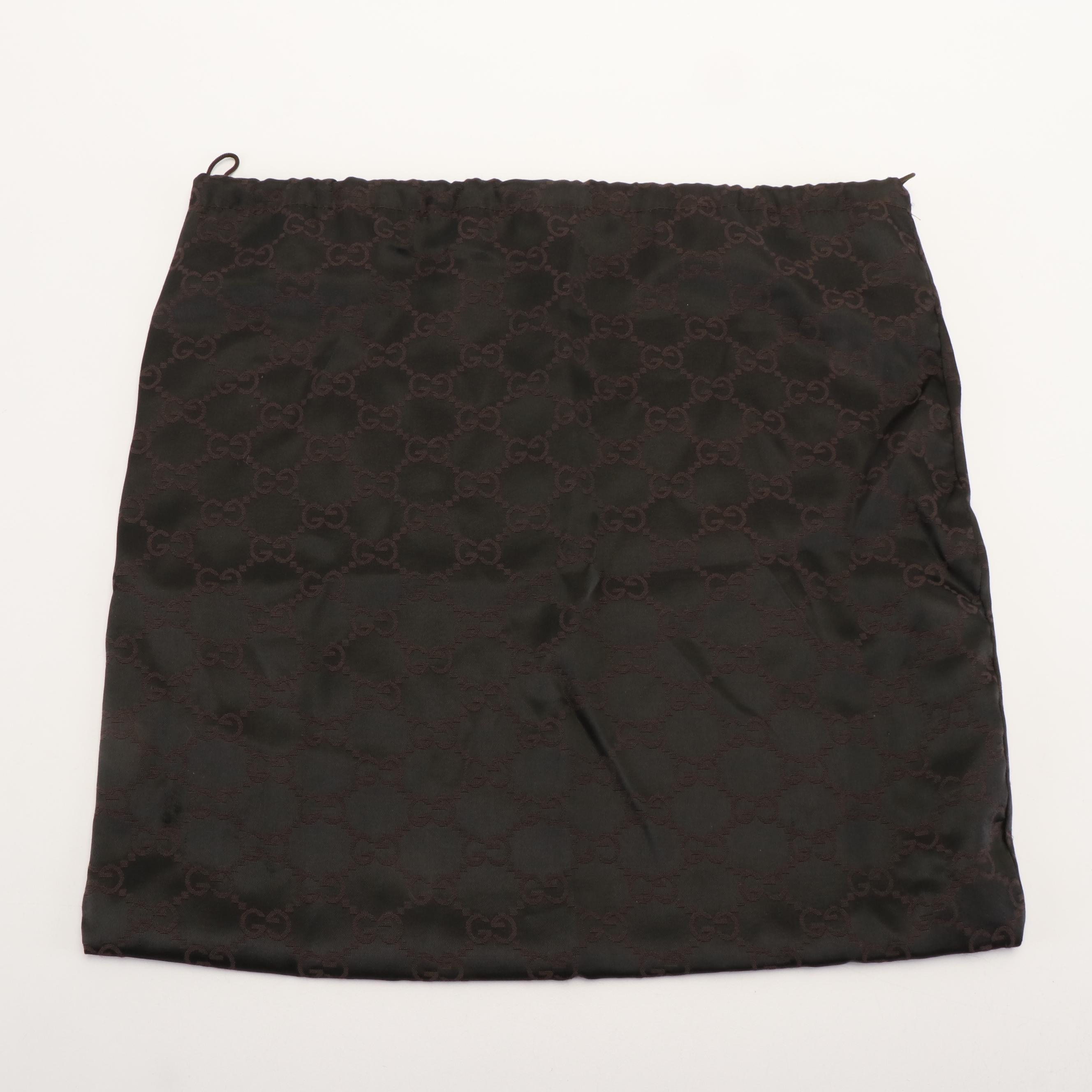 Gucci GG Black Canvas Clasp Hobo Bag