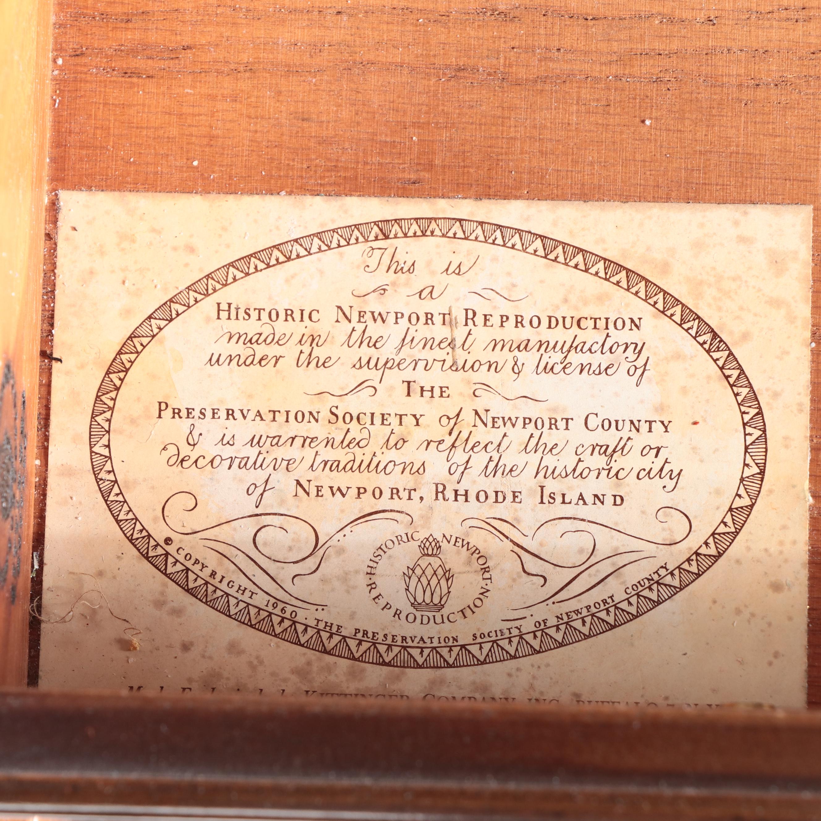 Historic Newport Reproduction Queen Anne Style Mahogany Dressing Table