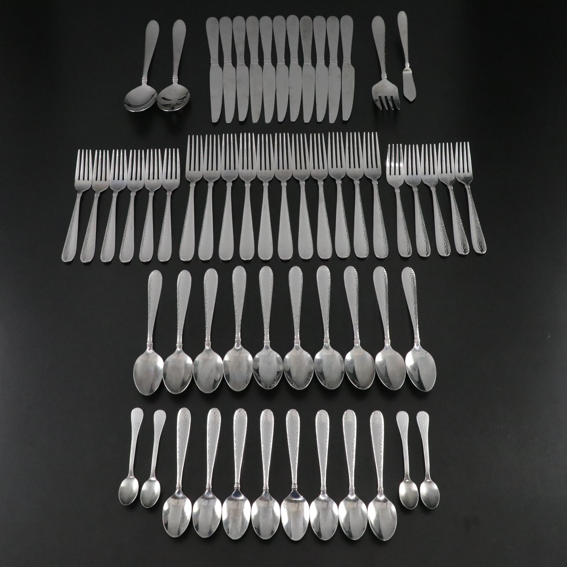 Mikasa "Hammered Opulent" Stainless Steel Flatware