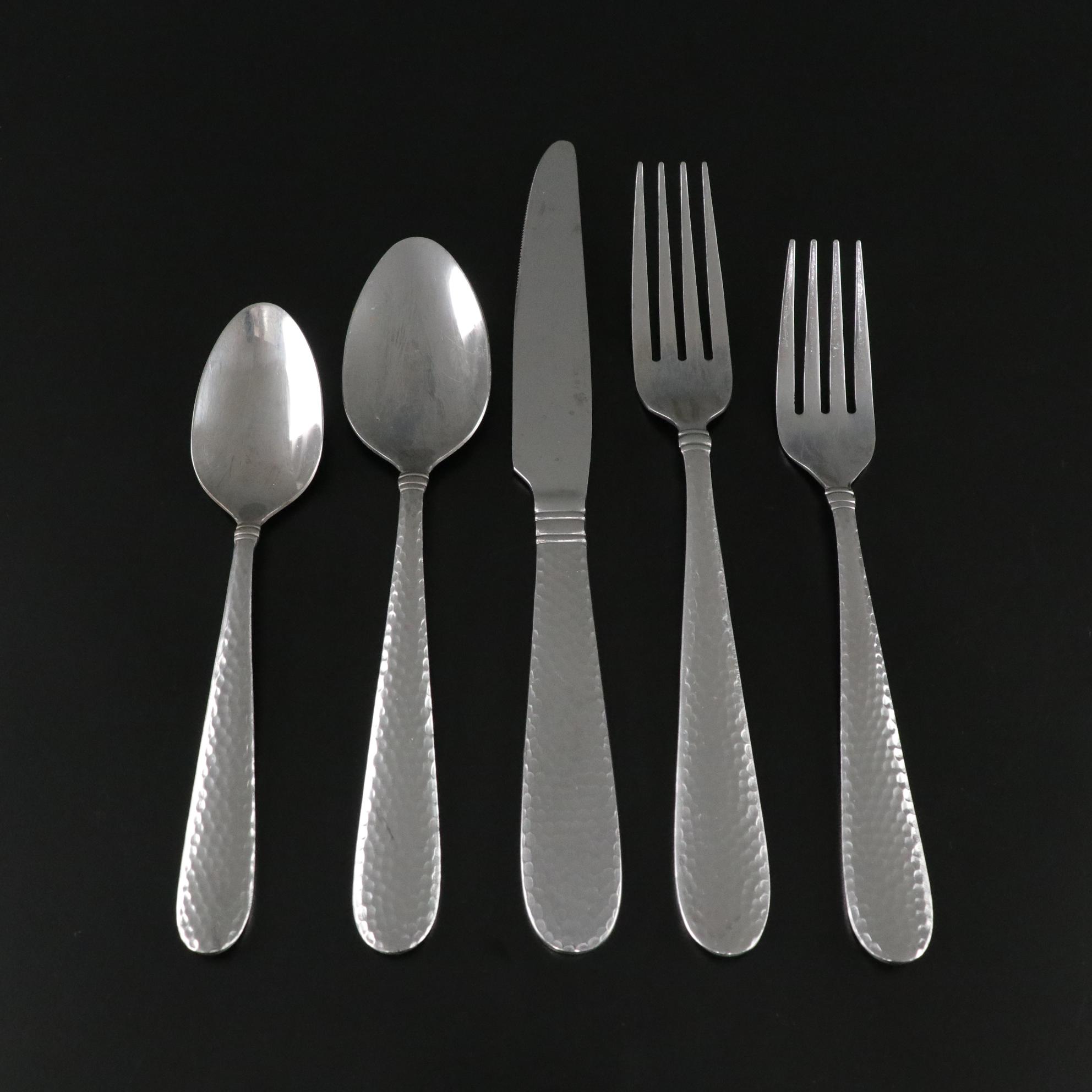 Mikasa "Hammered Opulent" Stainless Steel Flatware
