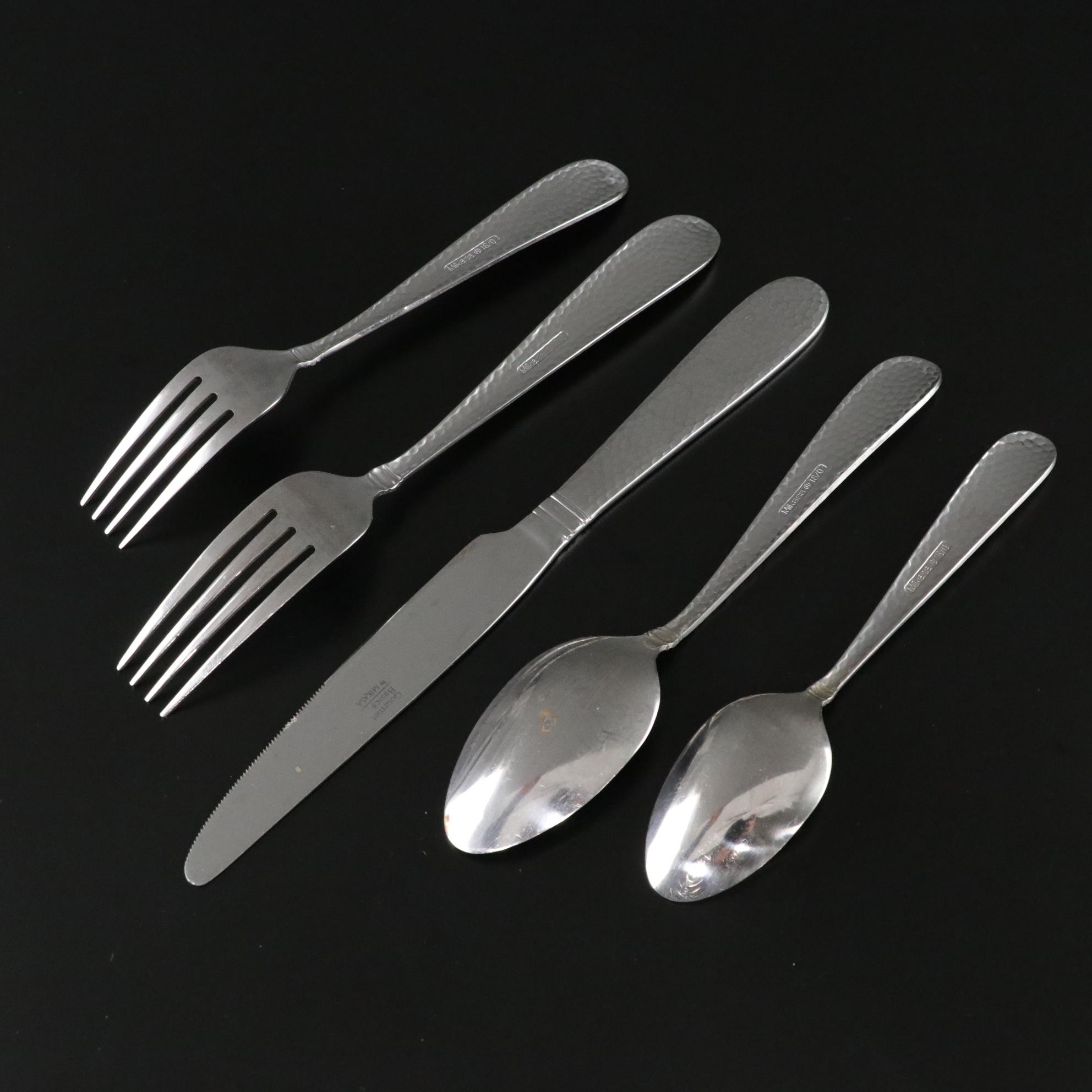 Mikasa "Hammered Opulent" Stainless Steel Flatware
