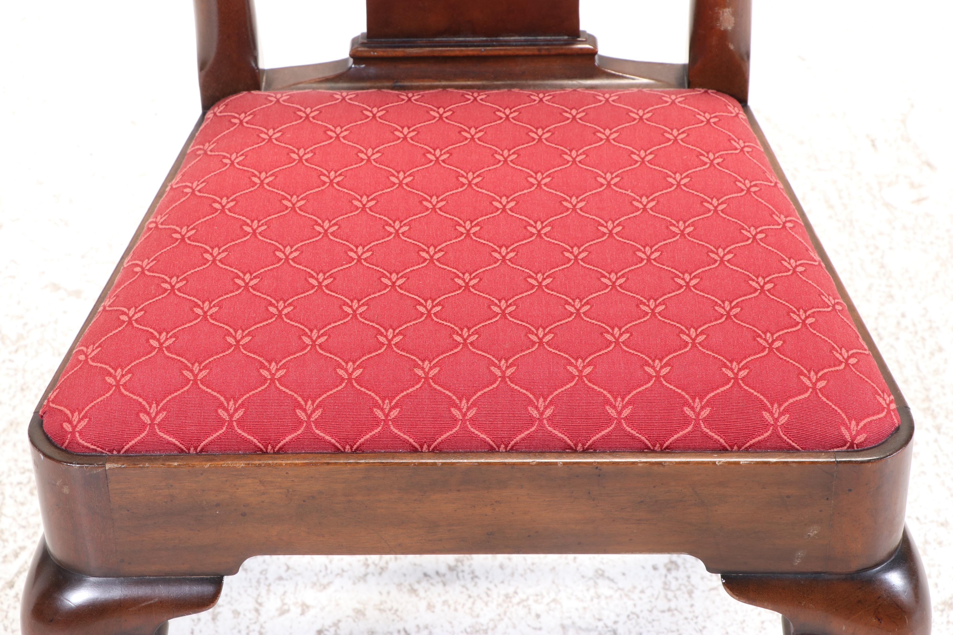 Kittinger Queen Anne Burled Walnut Writing Desk with Chair, Mid-20th Century