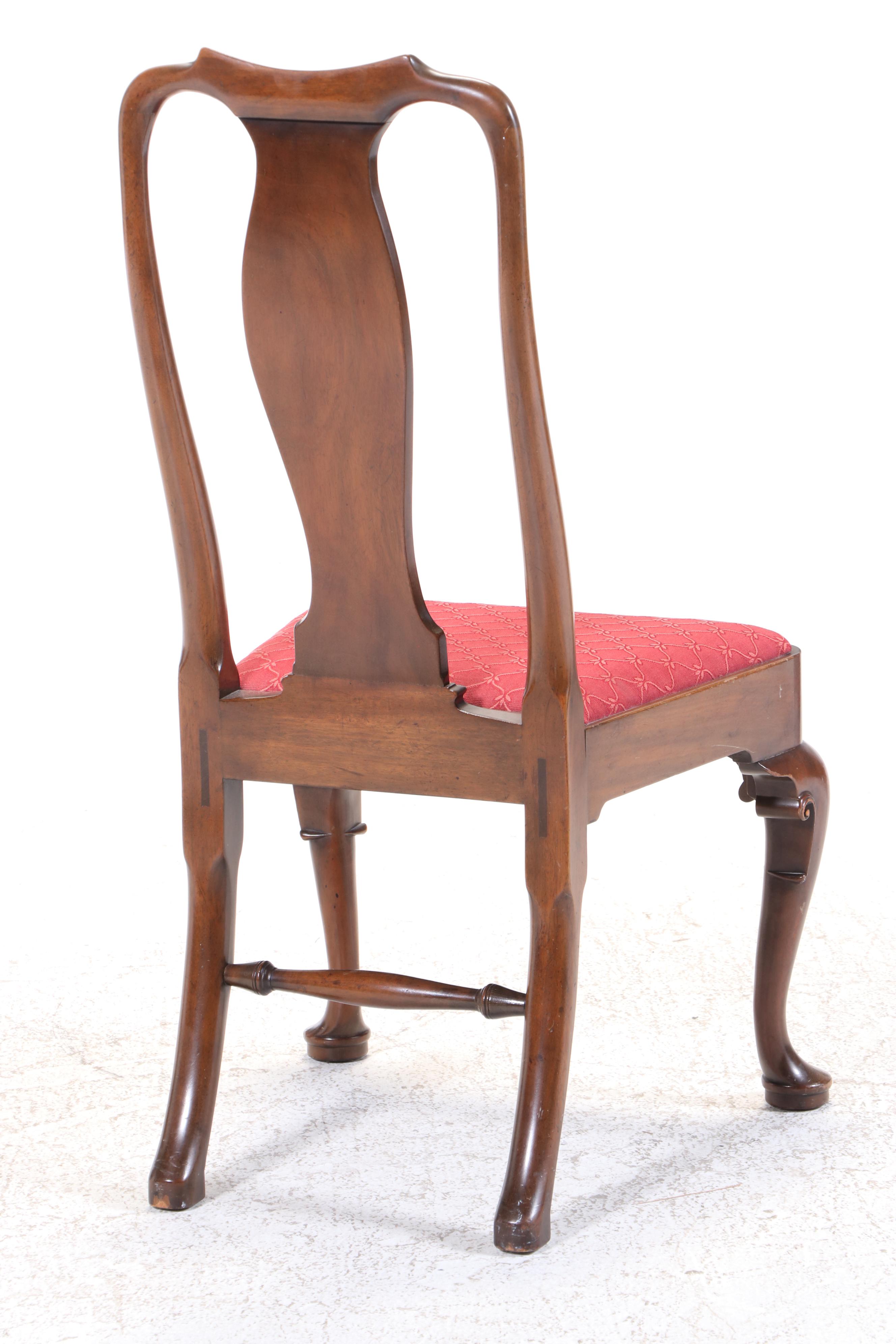 Kittinger Queen Anne Burled Walnut Writing Desk with Chair, Mid-20th Century