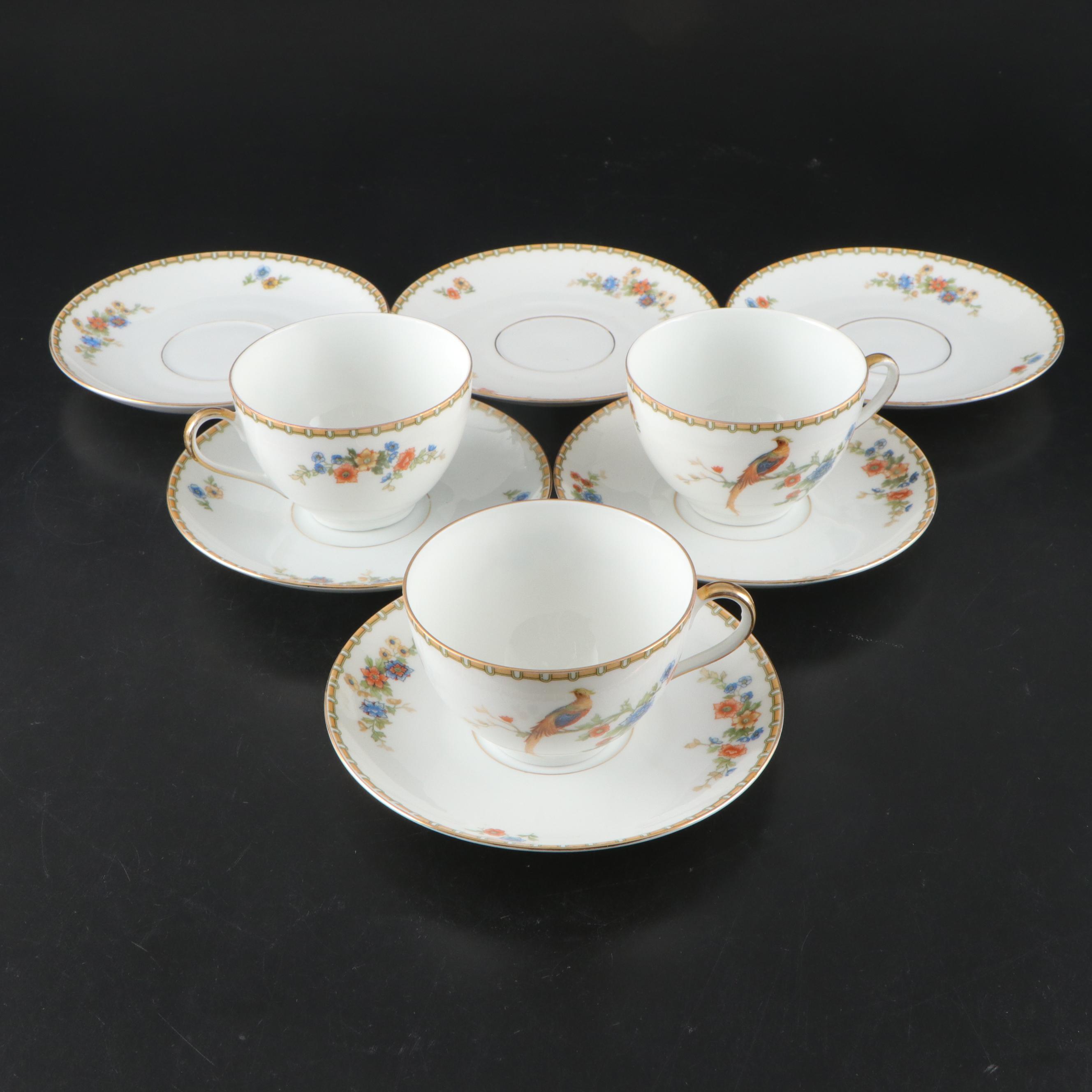 Altrohlau "Golden Pheasant" Porcelain Dinnerware, Early 20th Century