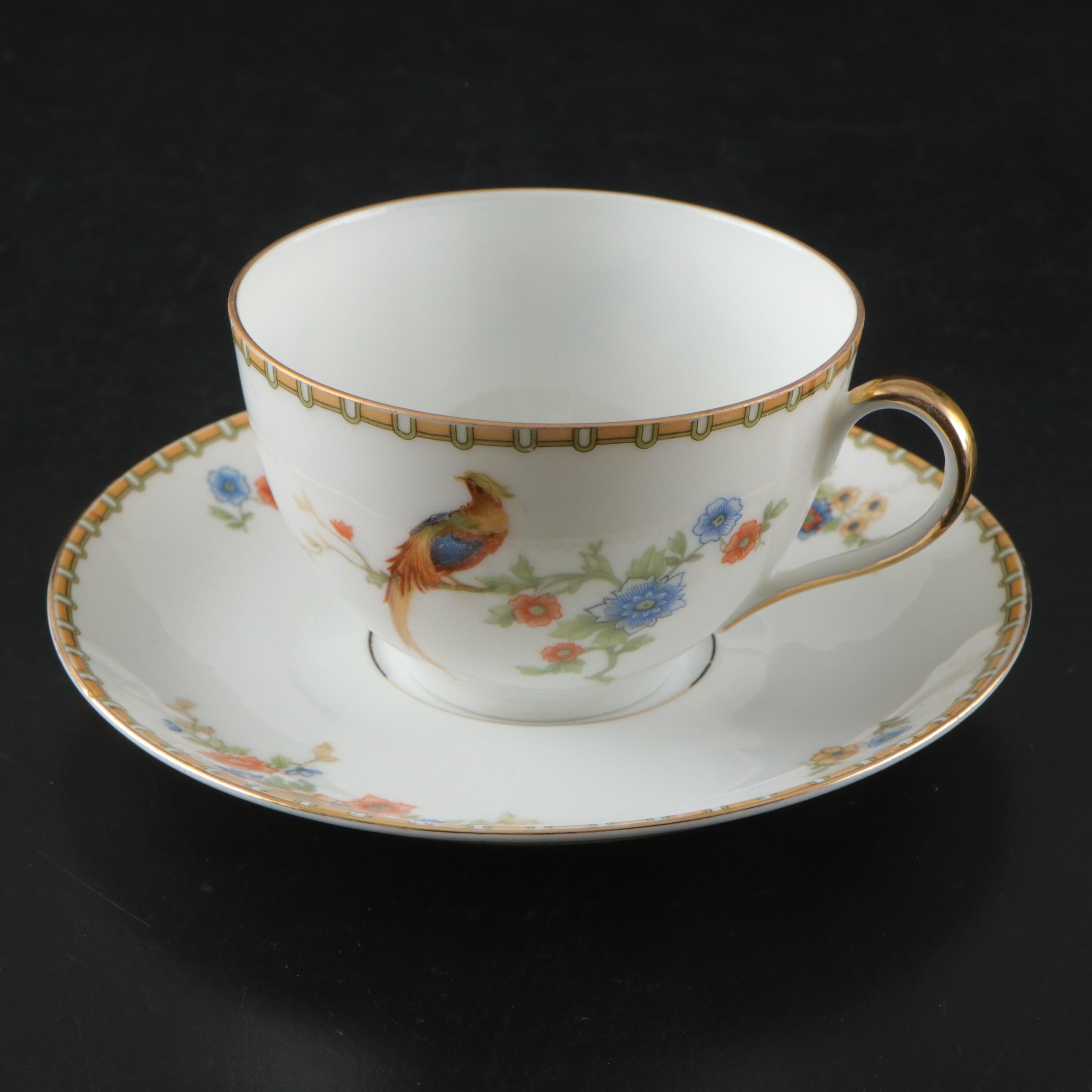 Altrohlau "Golden Pheasant" Porcelain Dinnerware, Early 20th Century