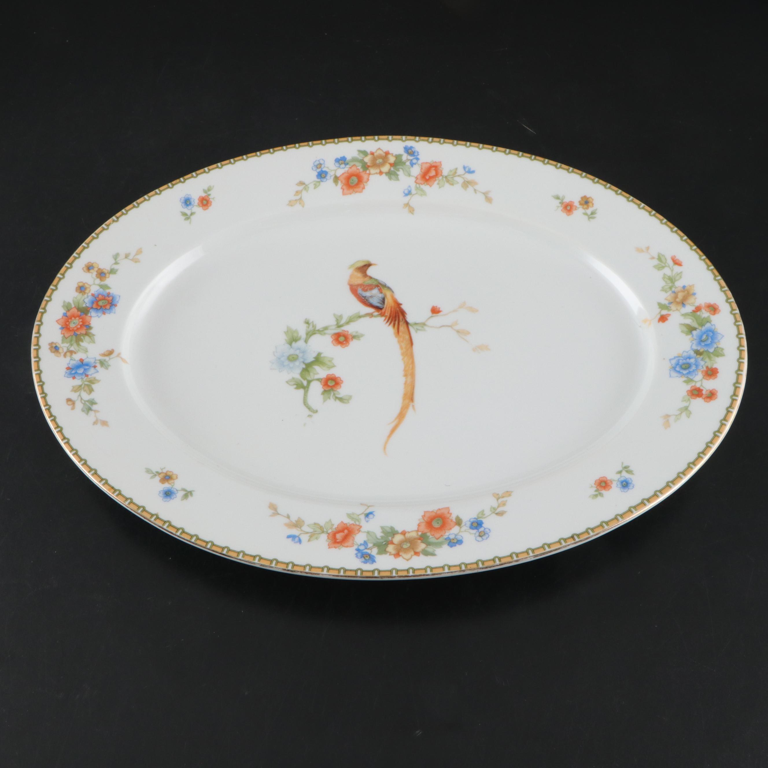 Altrohlau "Golden Pheasant" Porcelain Dinnerware, Early 20th Century