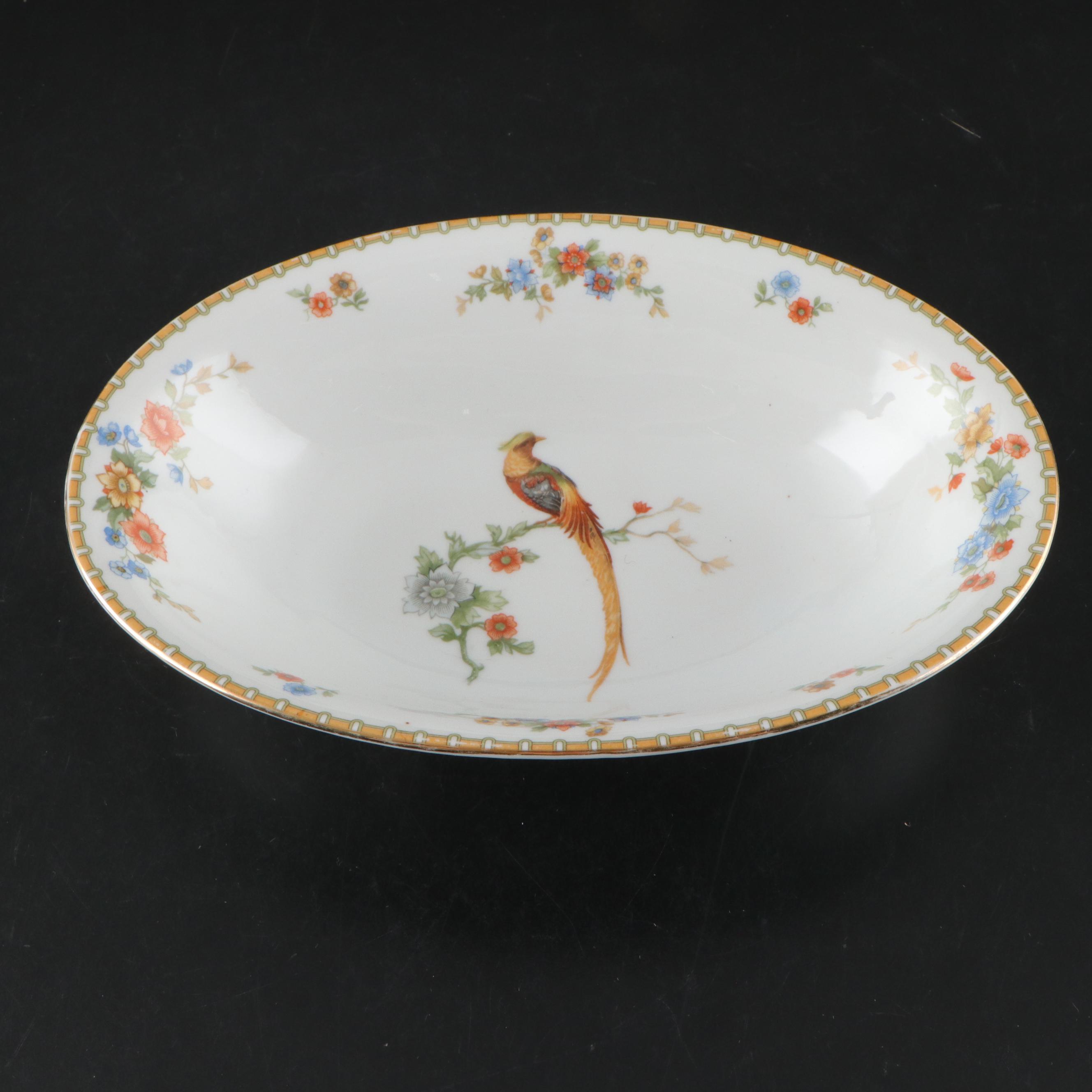 Altrohlau "Golden Pheasant" Porcelain Dinnerware, Early 20th Century