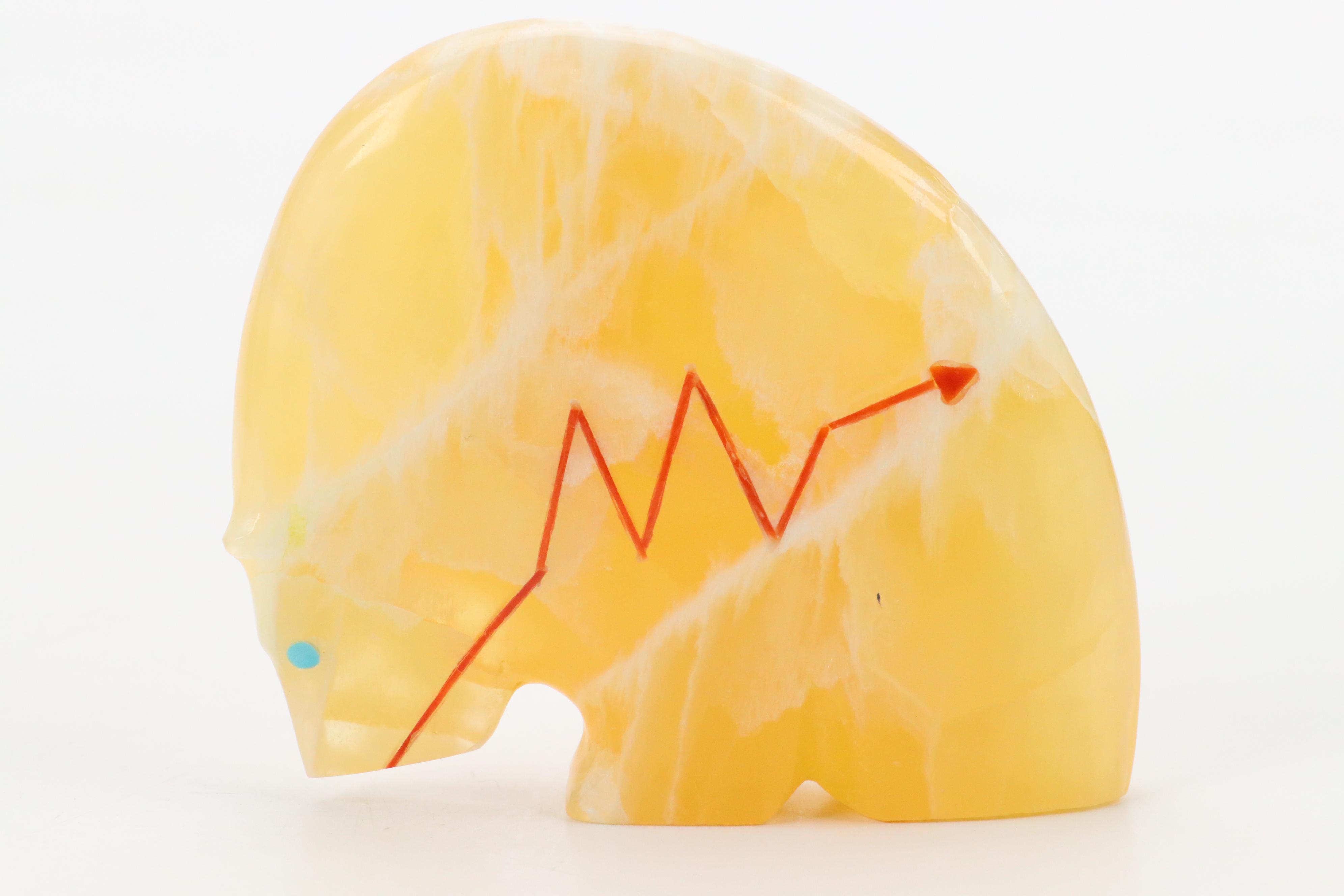 Weahkee Navajo Carved Stone Bear with Zuni Fetish Figures and More