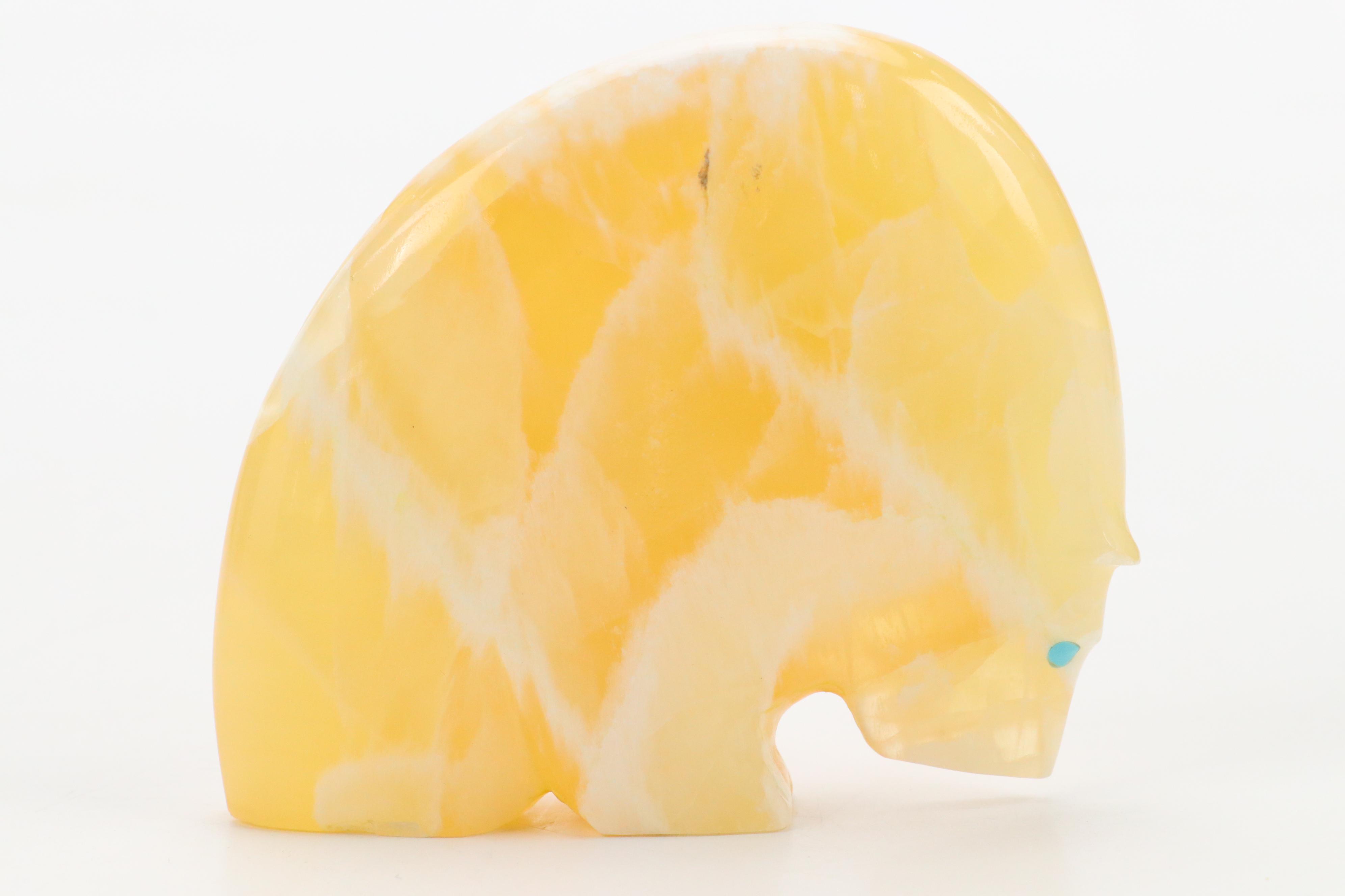 Weahkee Navajo Carved Stone Bear with Zuni Fetish Figures and More