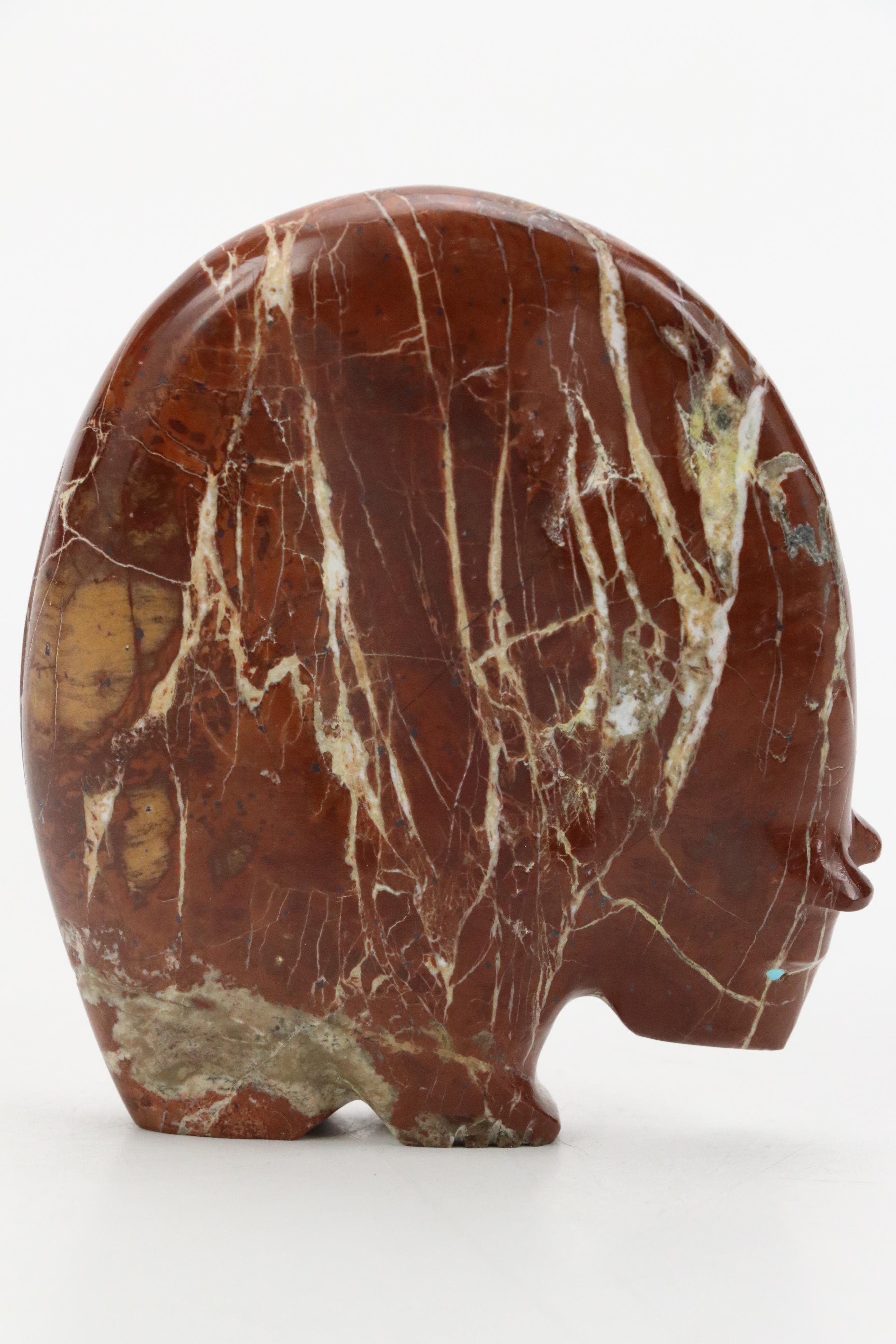 Weahkee Navajo Carved Stone Bear with Zuni Fetish Figures and More