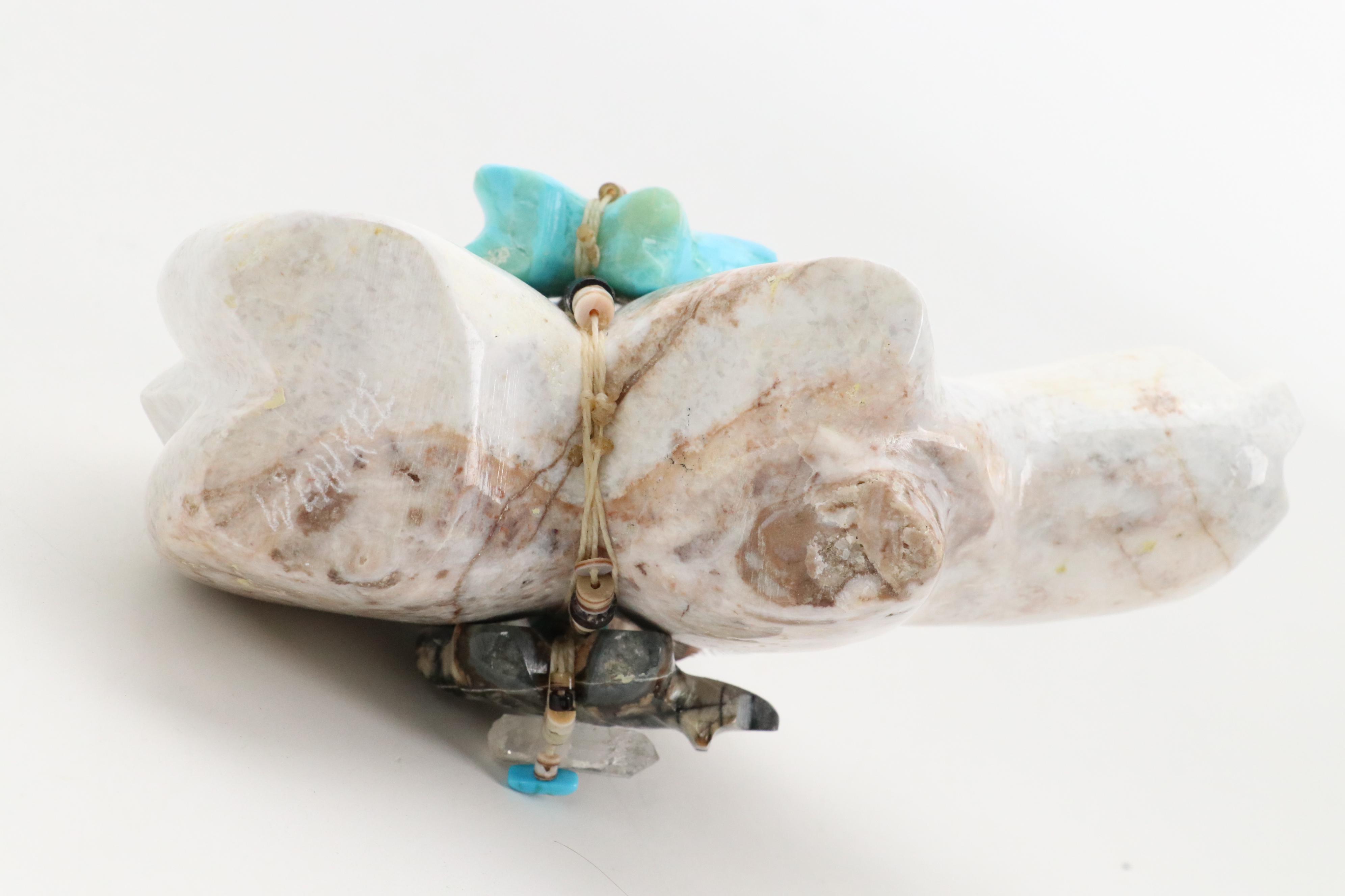 Weahkee Navajo Carved Stone Bear with Zuni Fetish Figures and More