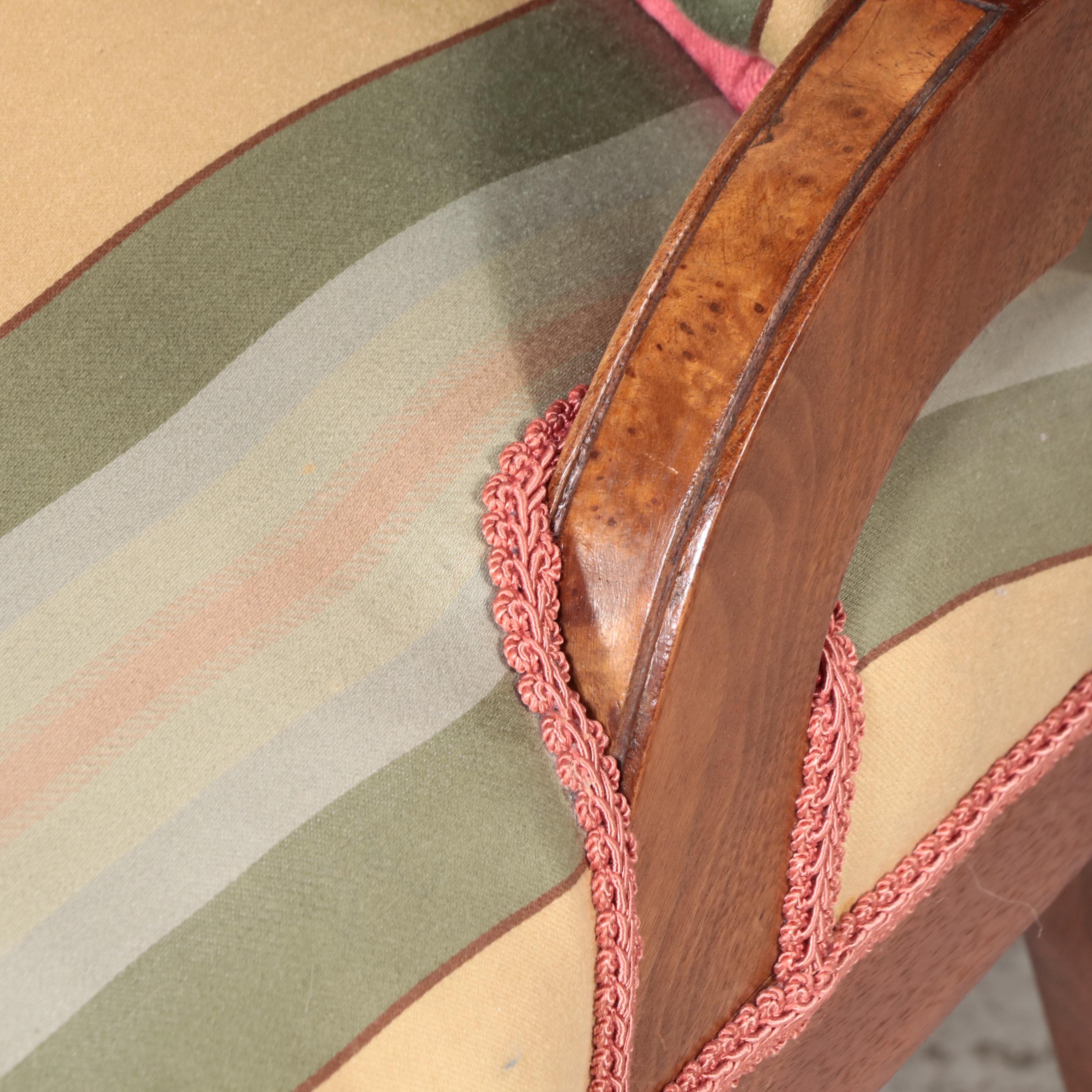 Set of Four Victorian Eastlake Style Walnut Chairs and Metal Glass Top Table