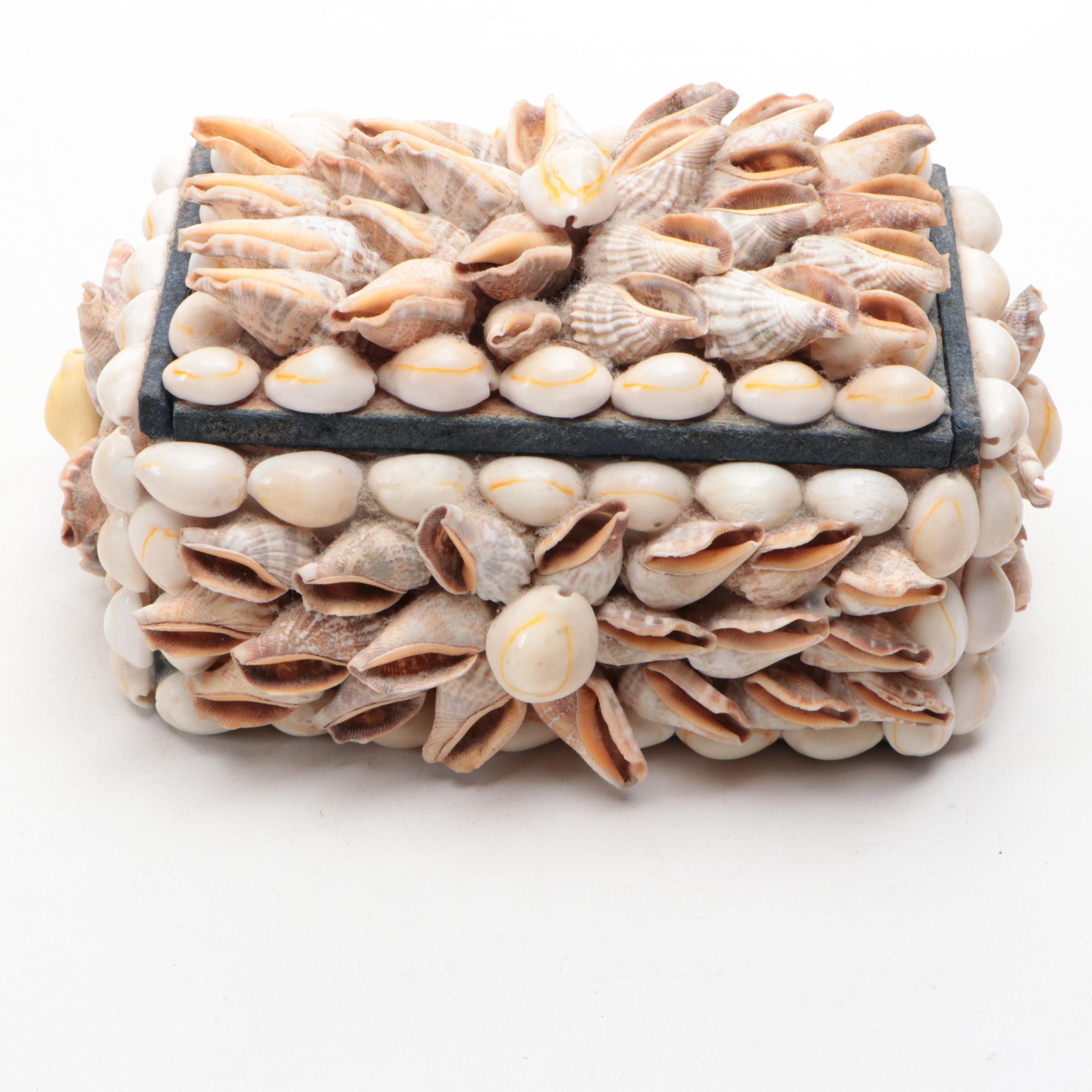 Seashell Embellished Rectangular and Square Boxes