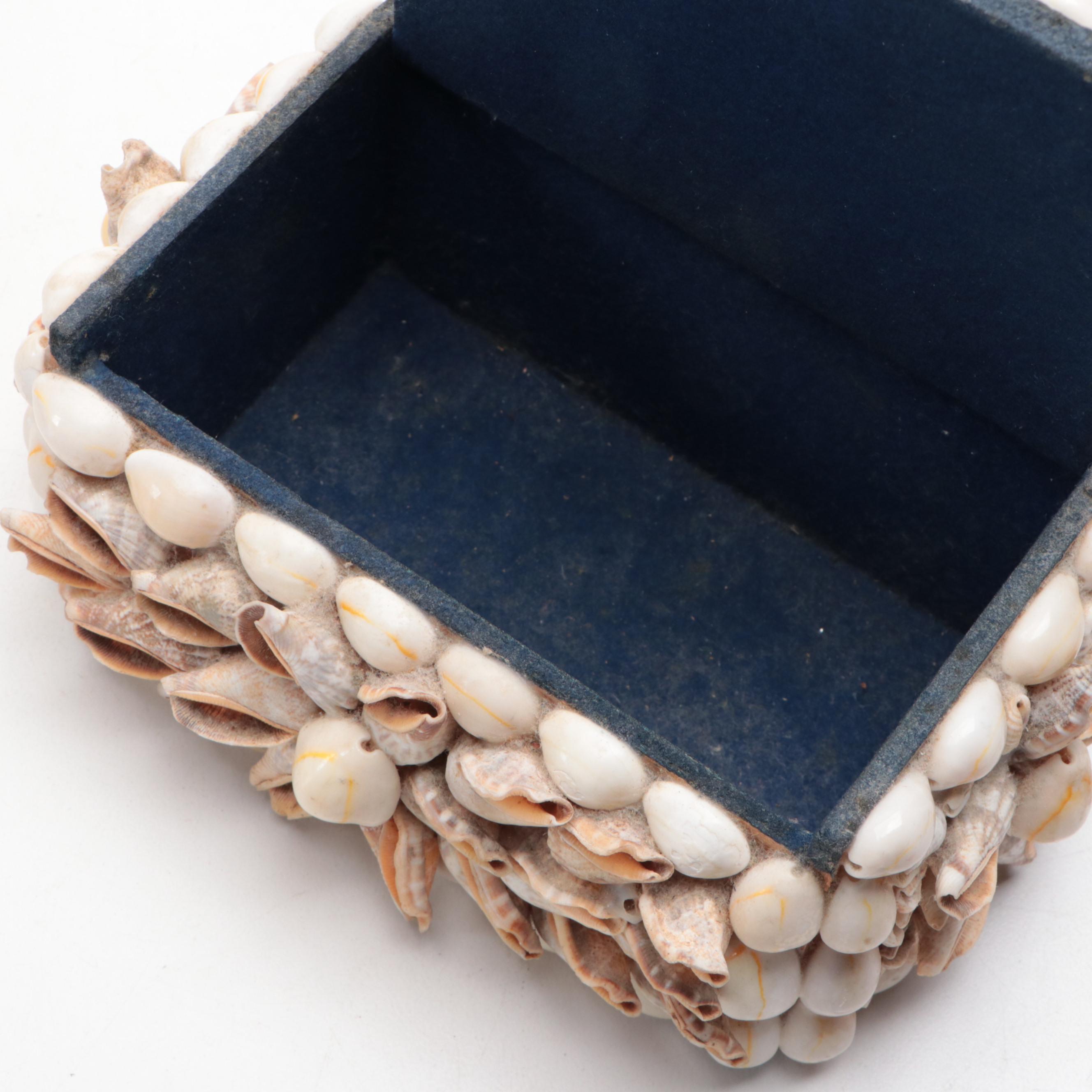 Seashell Embellished Rectangular and Square Boxes