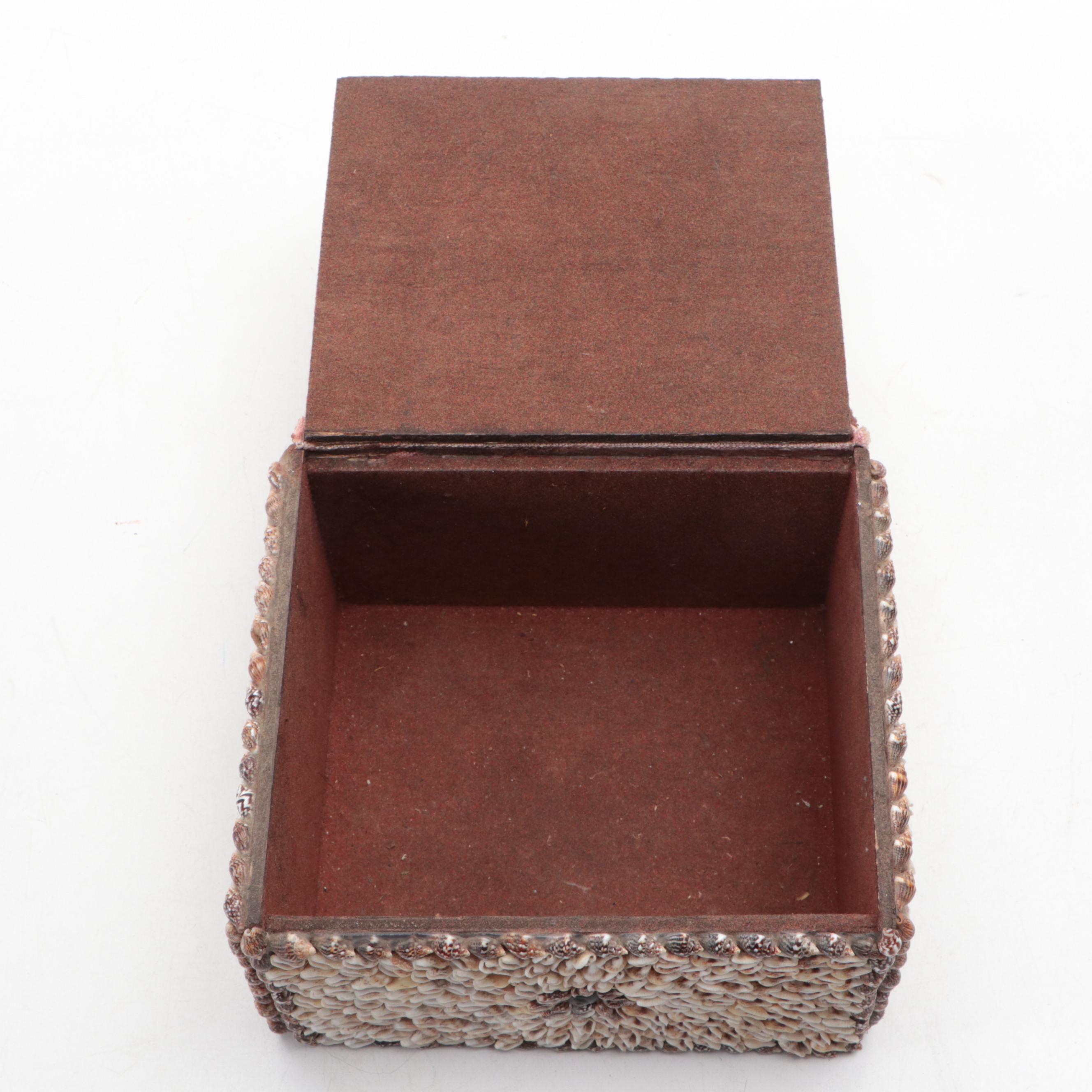 Seashell Embellished Rectangular and Square Boxes