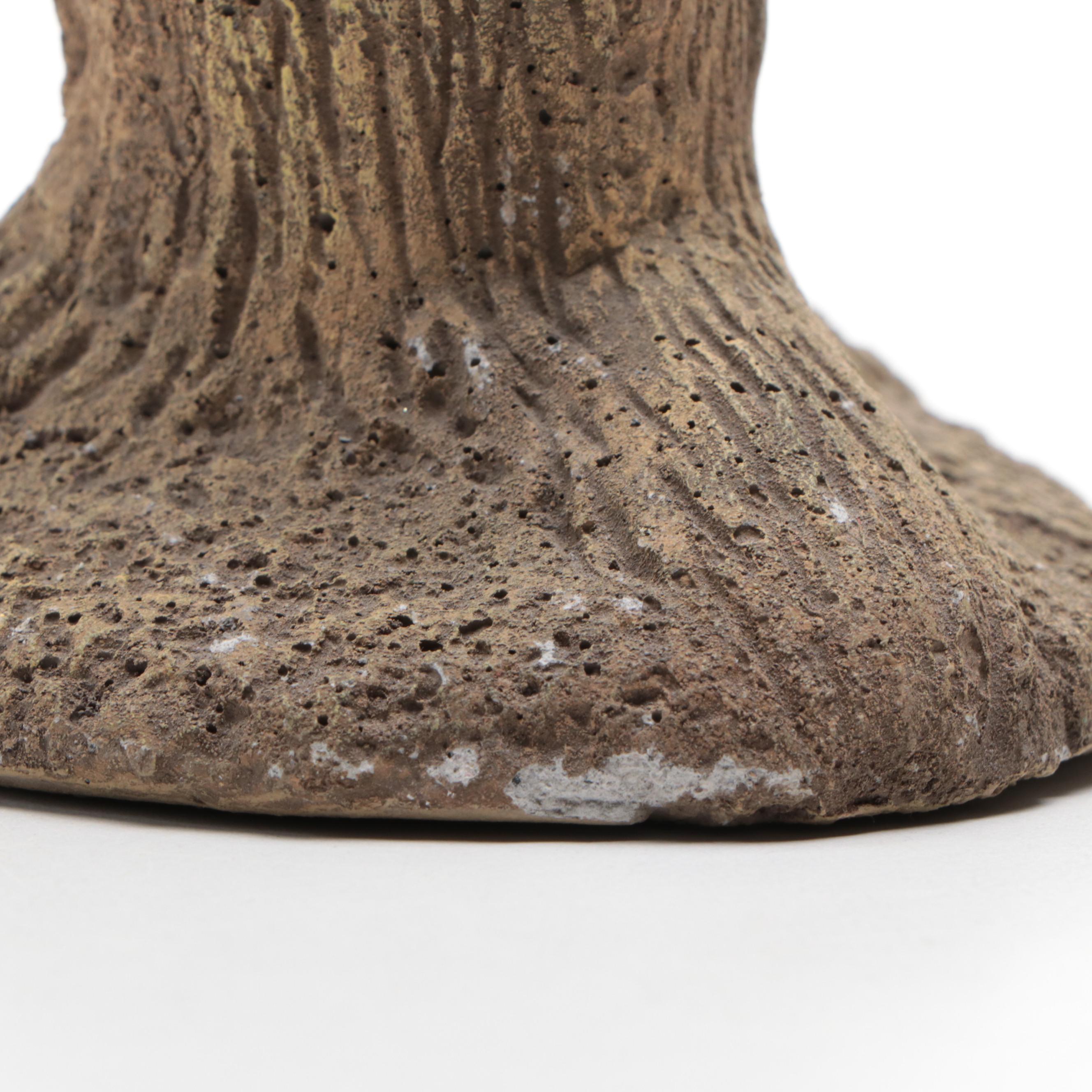 French Majolica Frie Onnaing Geranium Pitcher with Faux Bois Candlestick