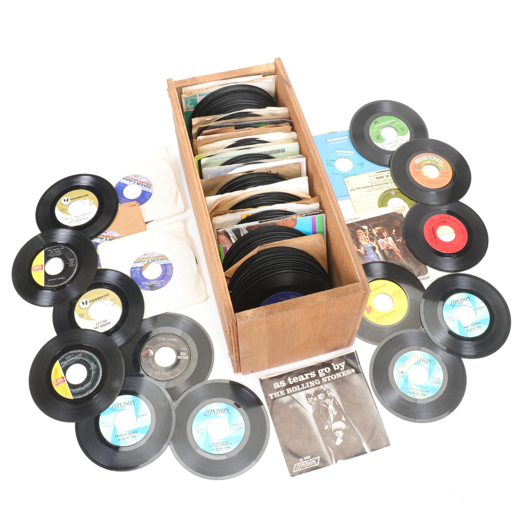 Elvis, The Rolling Stones, Diana Ross, and More 45 RPM Records