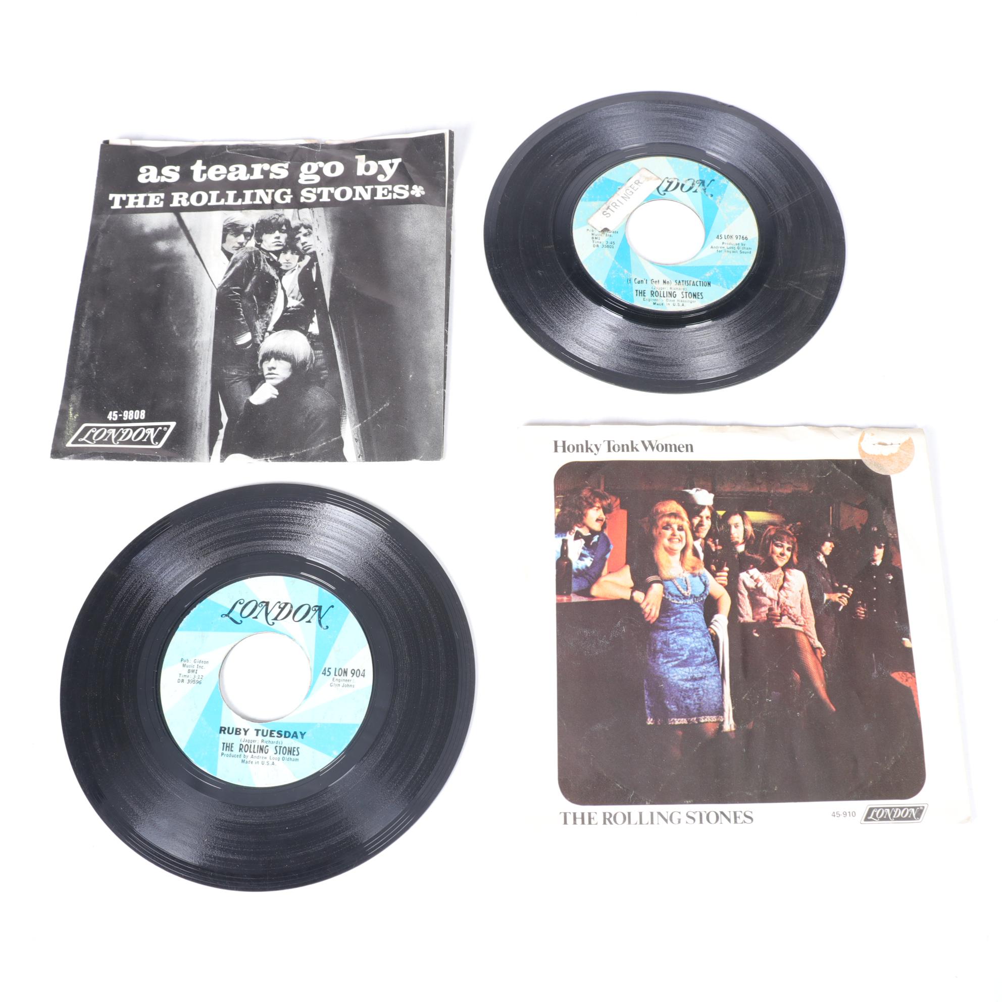 Elvis, The Rolling Stones, Diana Ross, and More 45 RPM Records