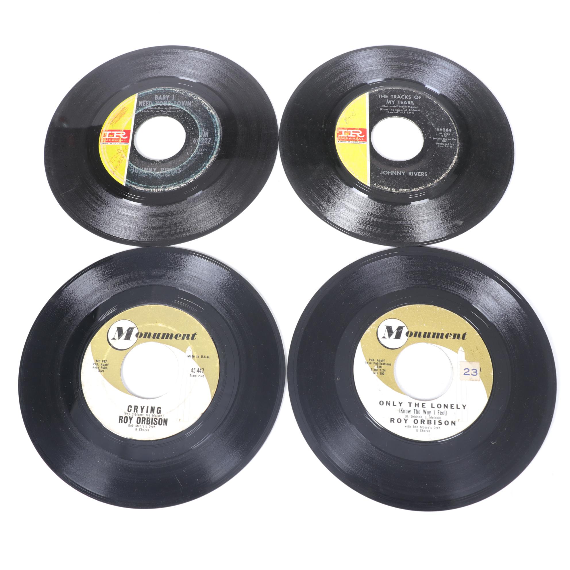 Elvis, The Rolling Stones, Diana Ross, and More 45 RPM Records