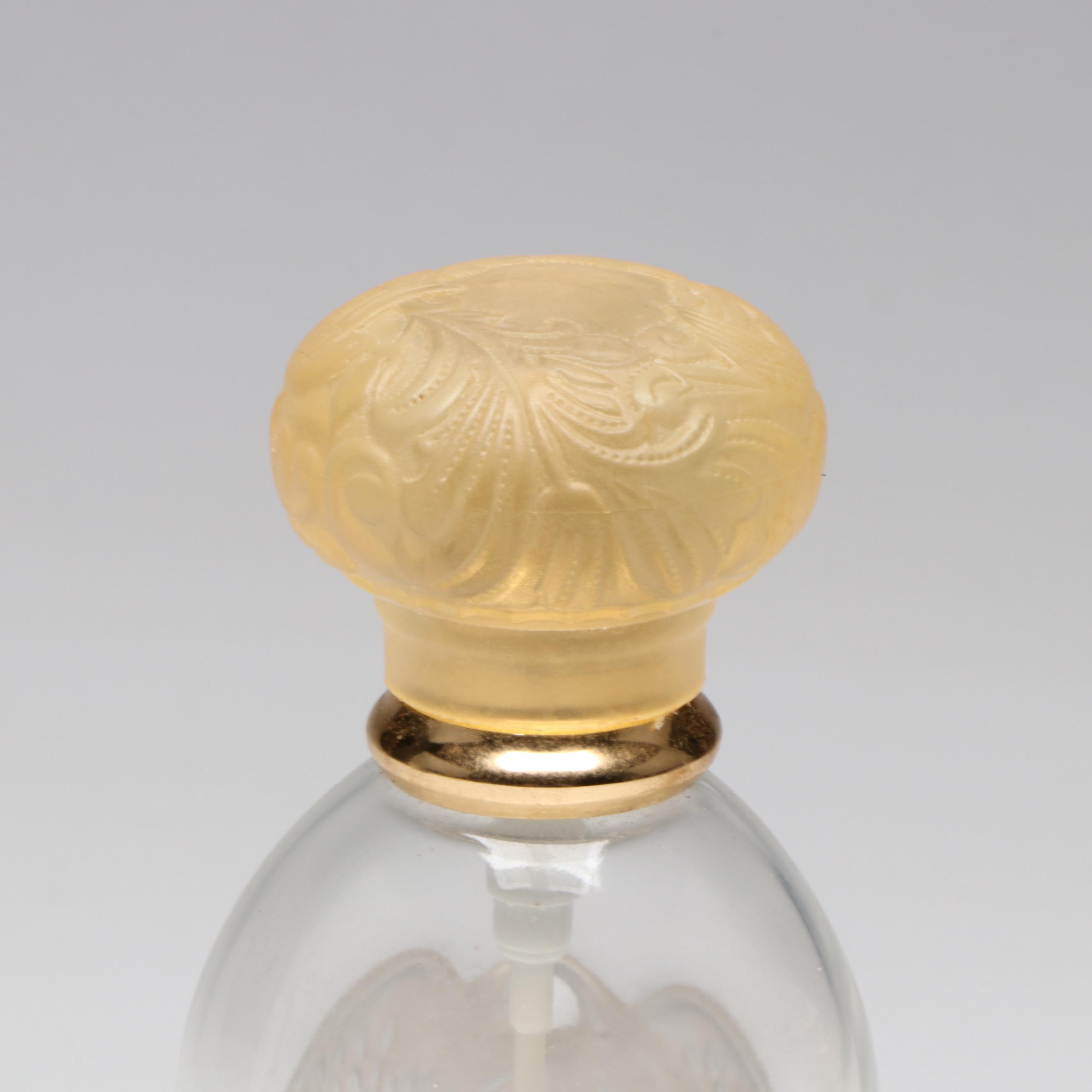 International Silver Glass & Sterling Inkwell, Perfume Bottles & Vanity Décor