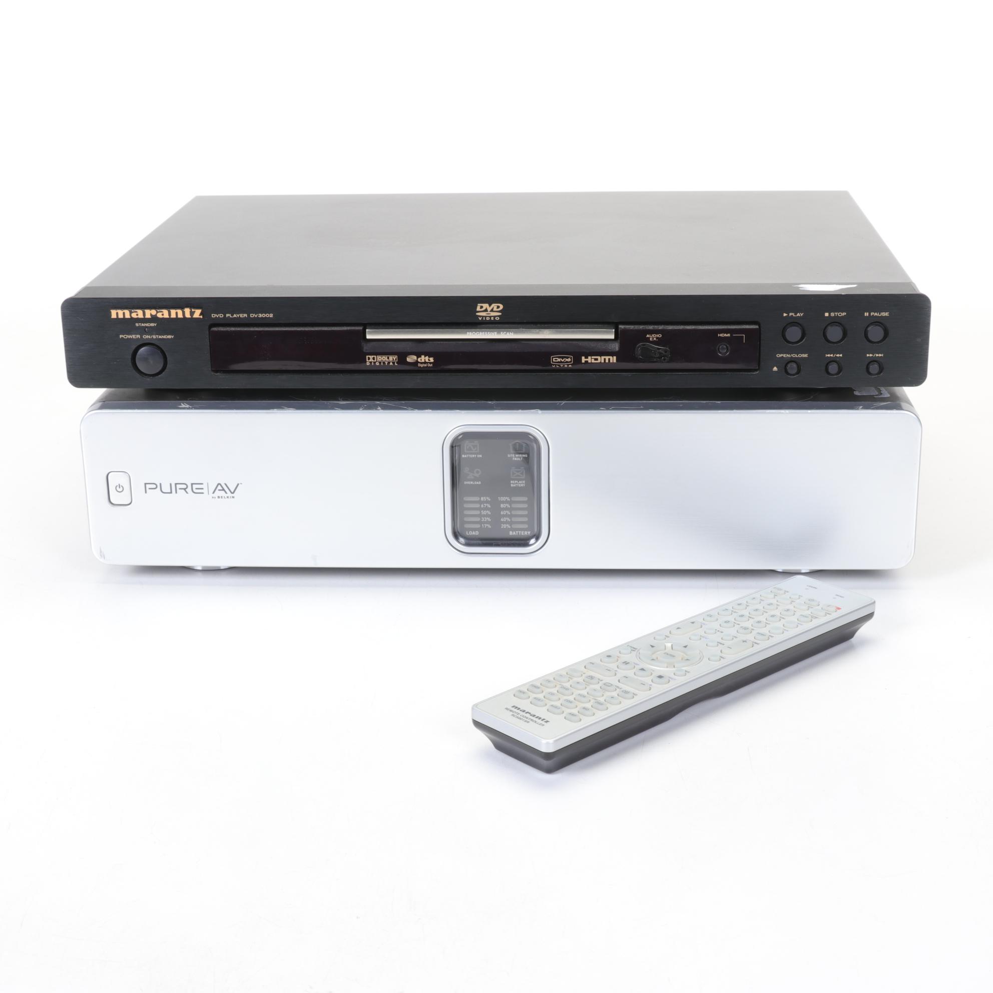 Marantz DVD Player with Belkin Pure AV Theater Battery
