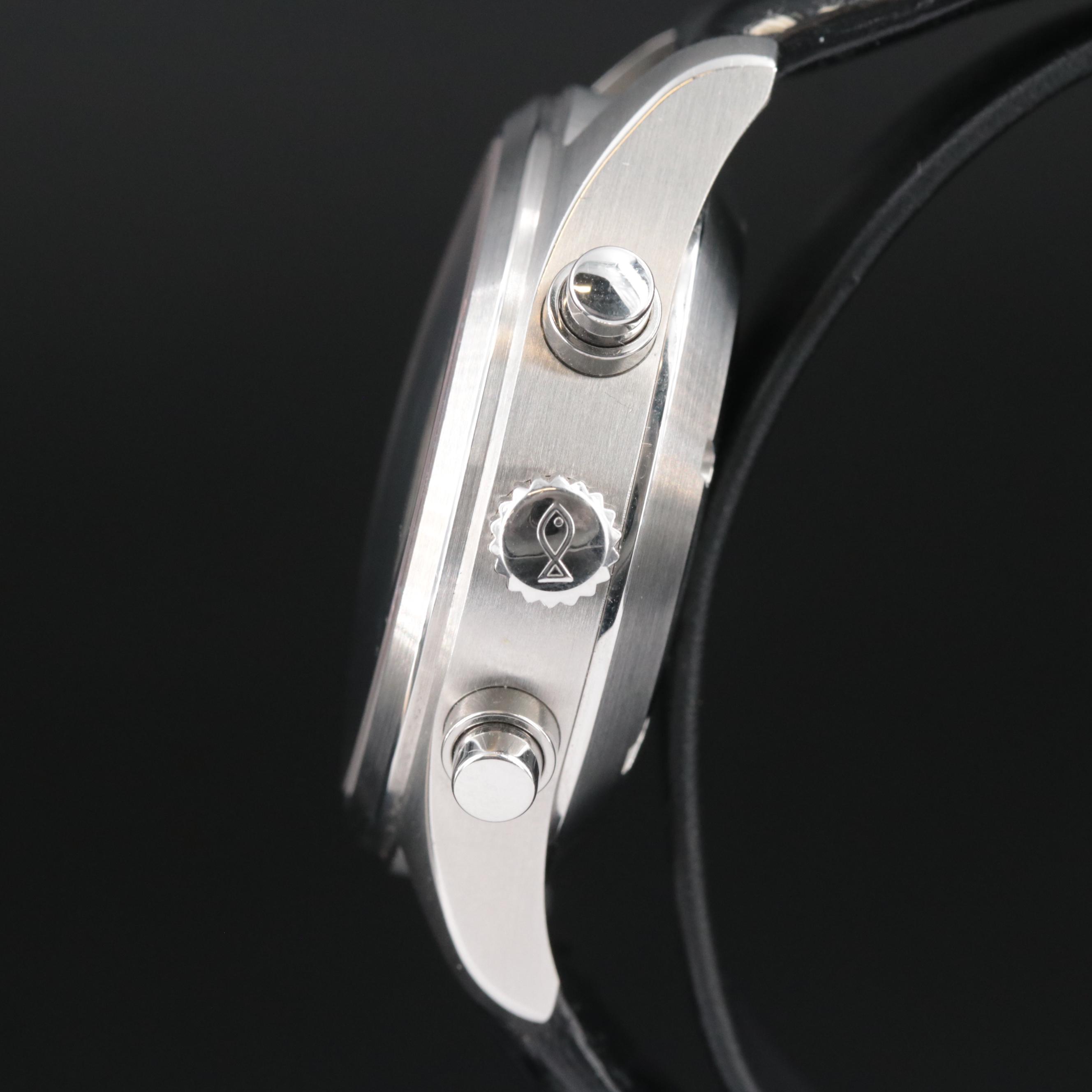 IWC Pilot Spitfire Chronograph 39mm Steel Black Automatic Watch