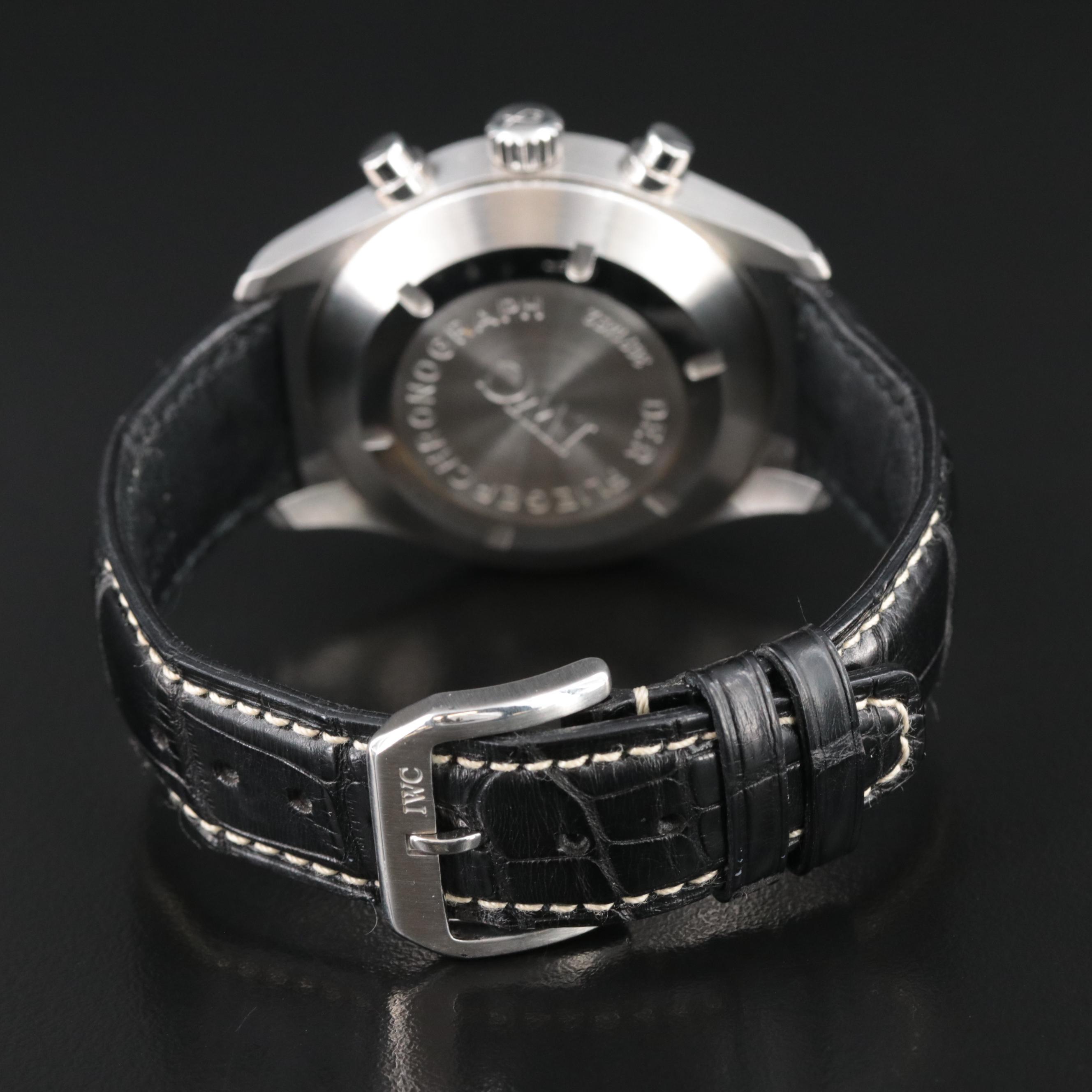 IWC Pilot Spitfire Chronograph 39mm Steel Black Automatic Watch