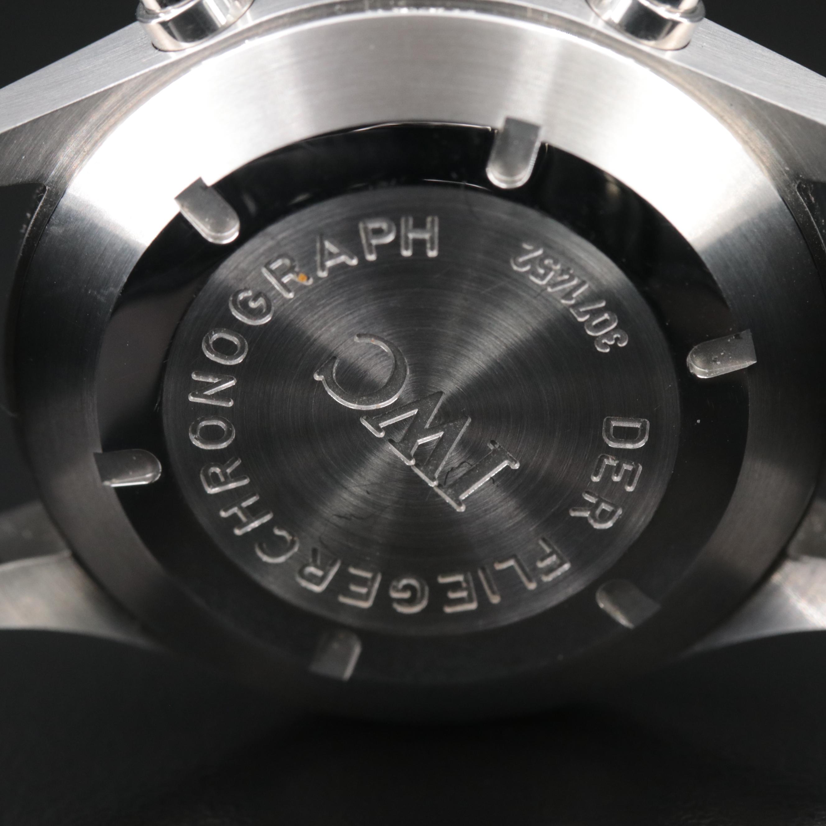 IWC Pilot Spitfire Chronograph 39mm Steel Black Automatic Watch