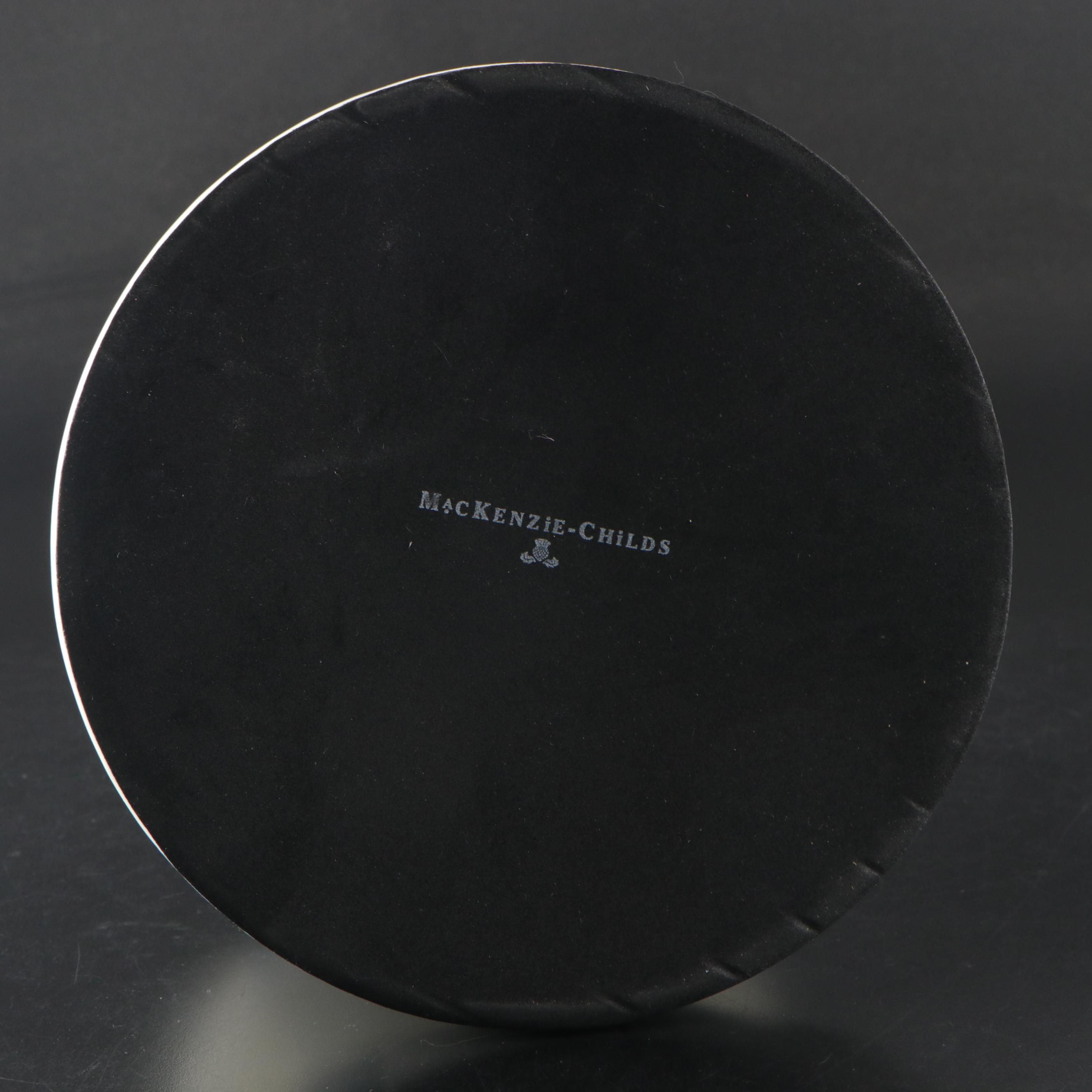 MacKenzie-Childs Checkered Pattern Enameled Metal Drink Dispenser