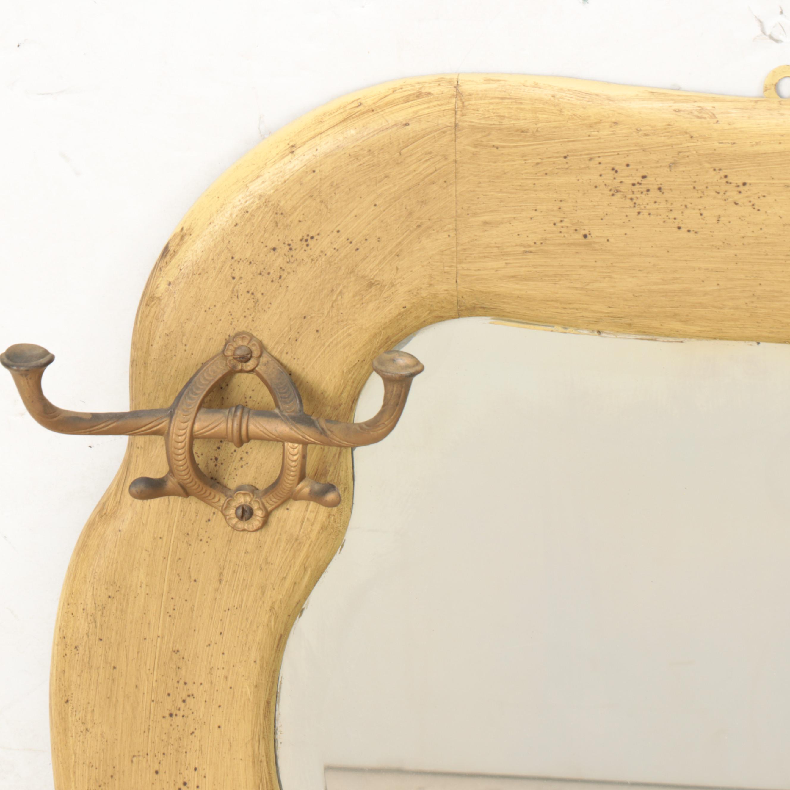 Victorian Larkin Co. Wood and Cast Iron Foyer Mirror