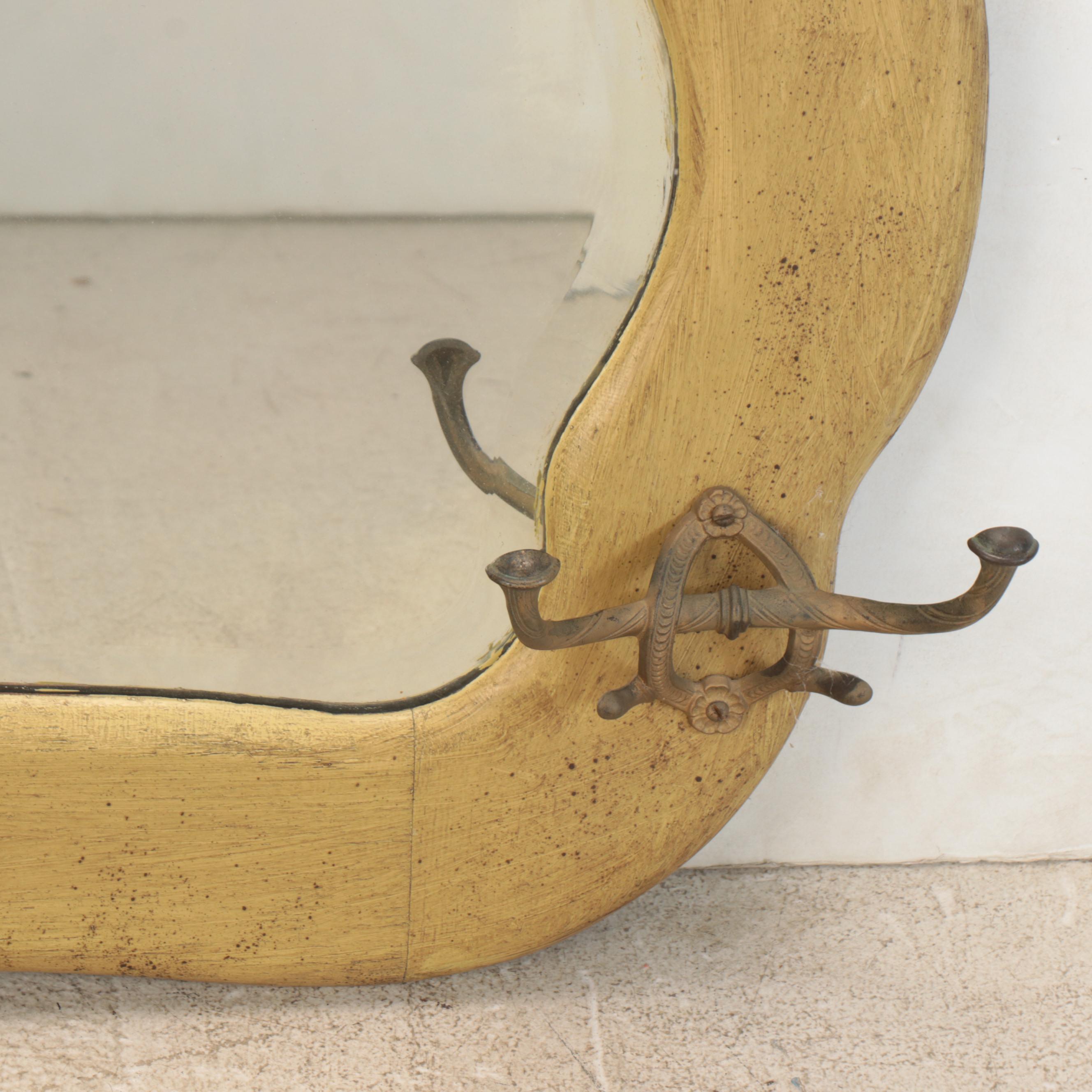 Victorian Larkin Co. Wood and Cast Iron Foyer Mirror