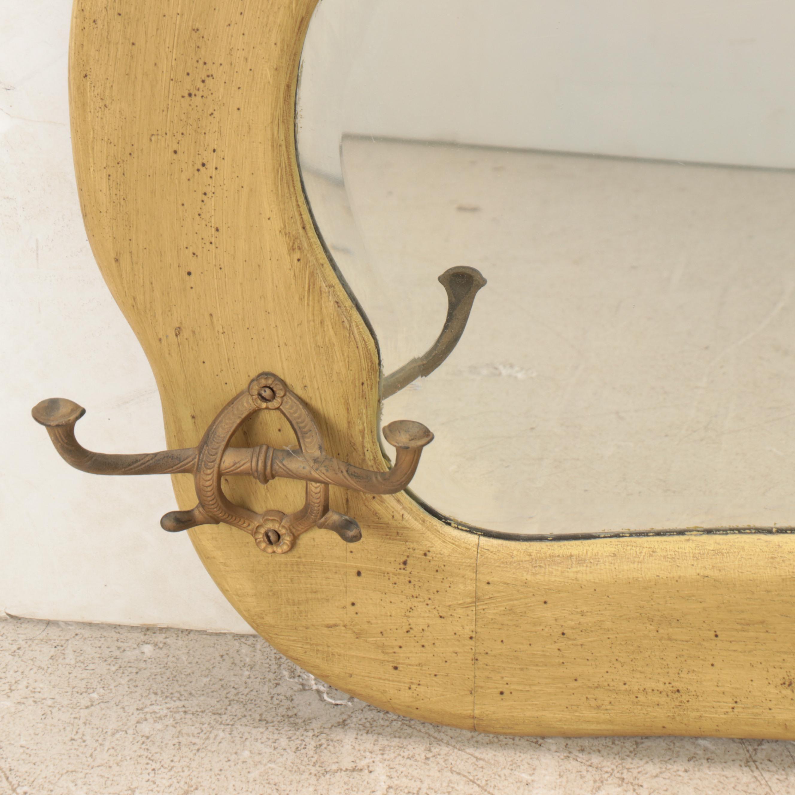 Victorian Larkin Co. Wood and Cast Iron Foyer Mirror