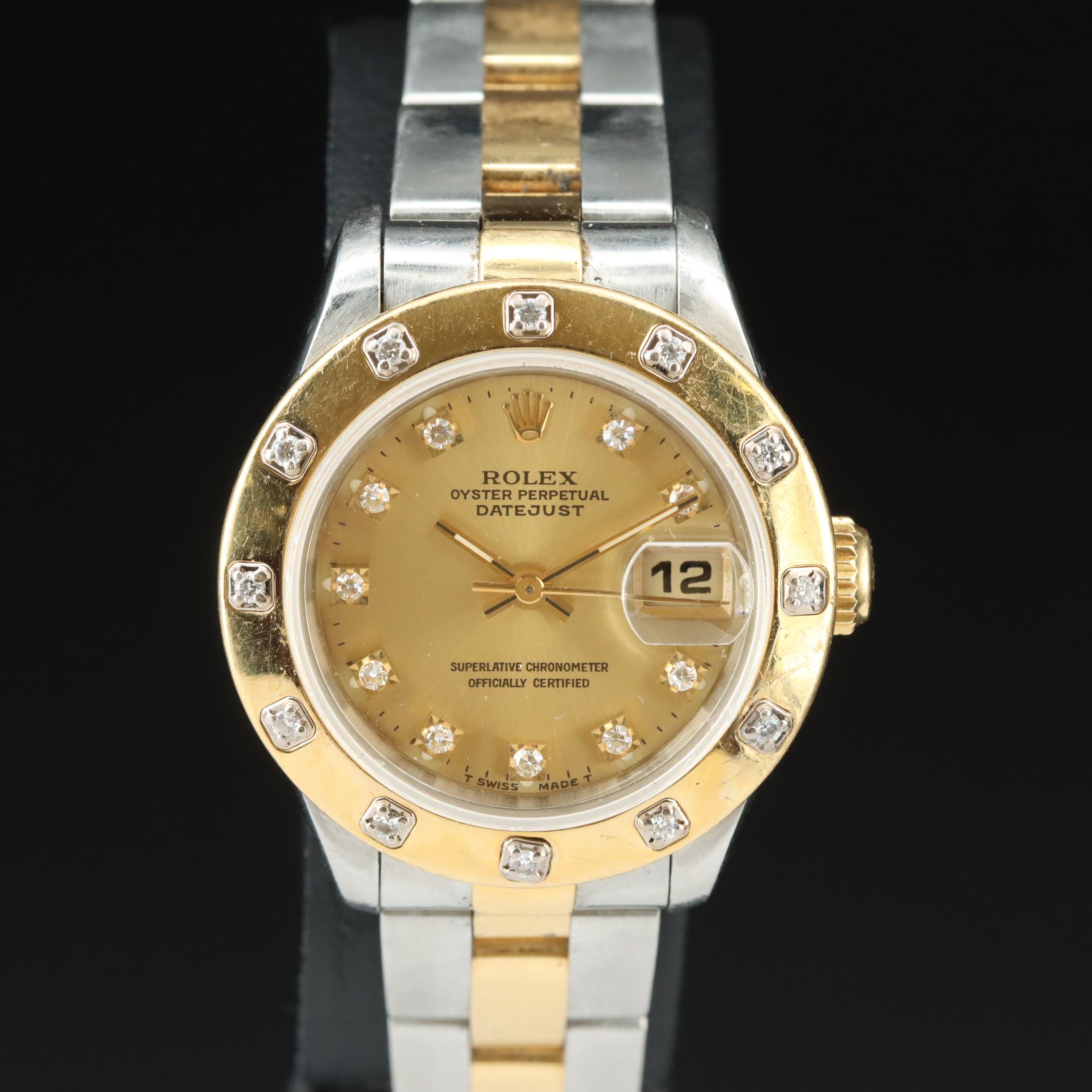 1993 - 94 Rolex Custom Diamond Dial and Bezel Datejust Watch