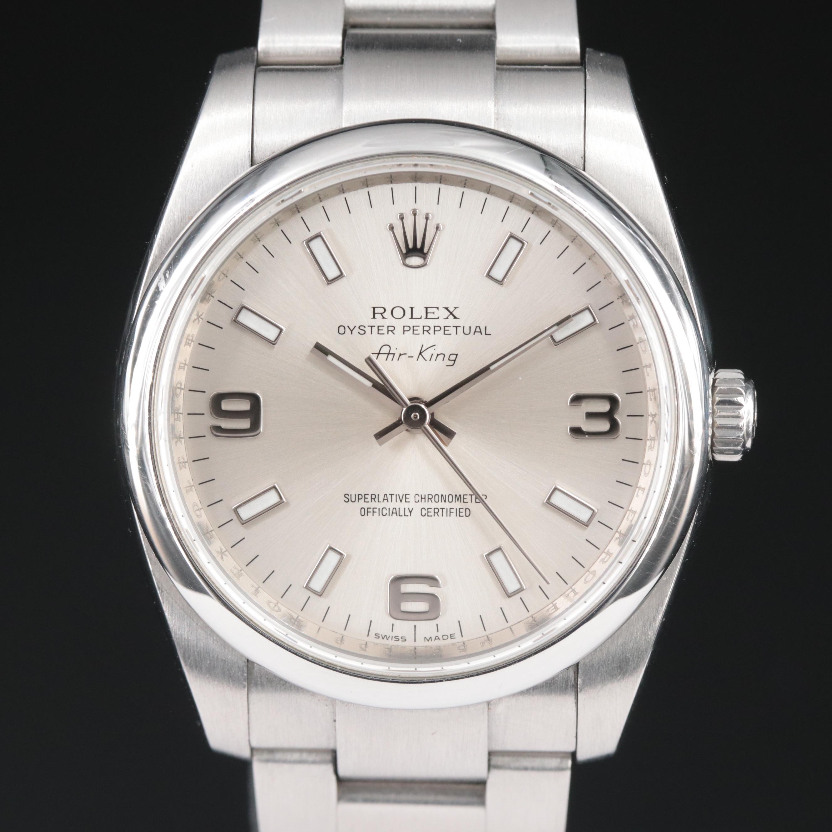 Rolex Air-King Steel Bracelet Automatic Watch