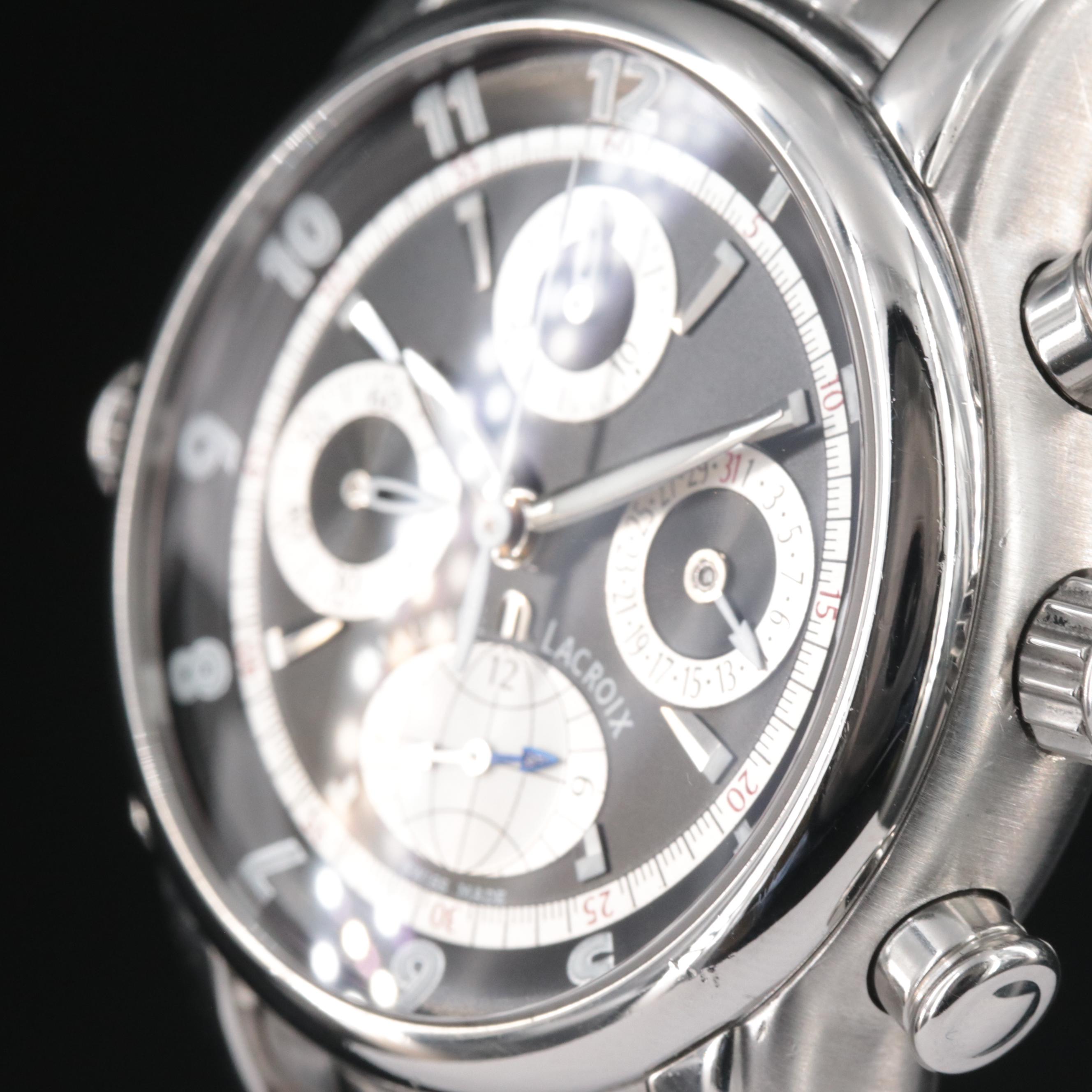 Maurice Lacroix Masterpiece Chronograph Globe GMT 43mm Automatic Watch