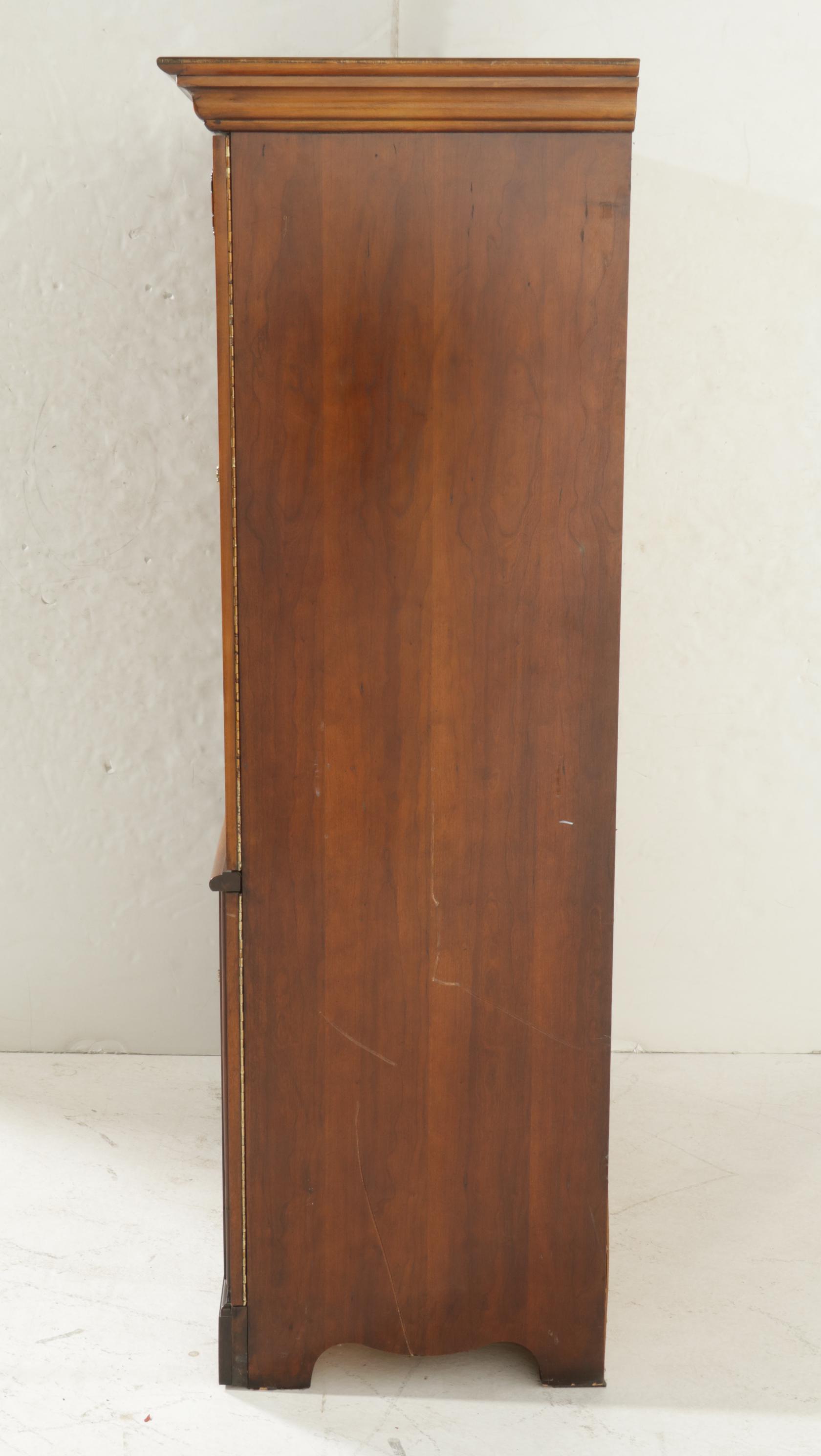 Mahogany Armoire Style Fold-Out Desk, 21st Century