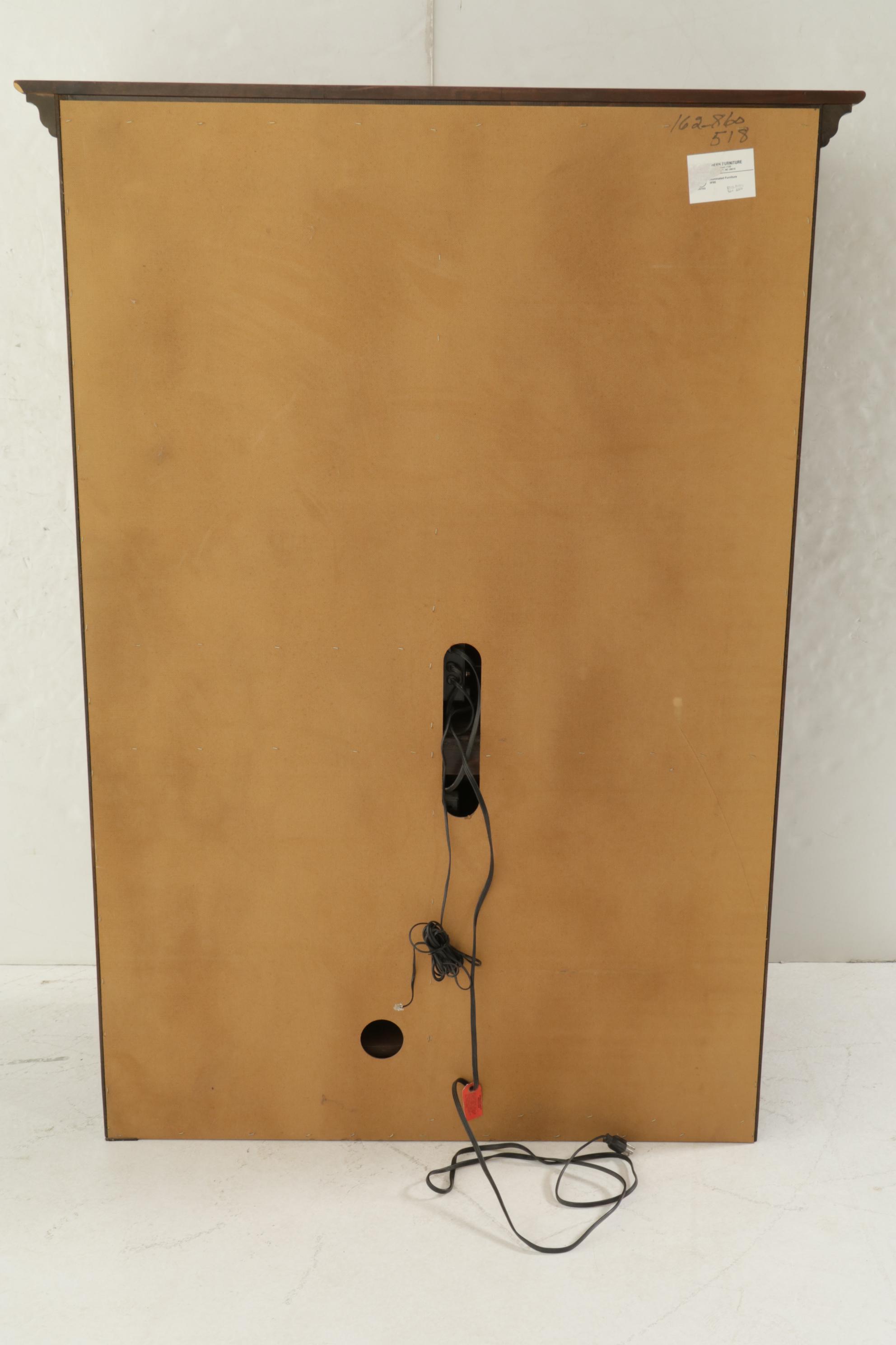 Mahogany Armoire Style Fold-Out Desk, 21st Century