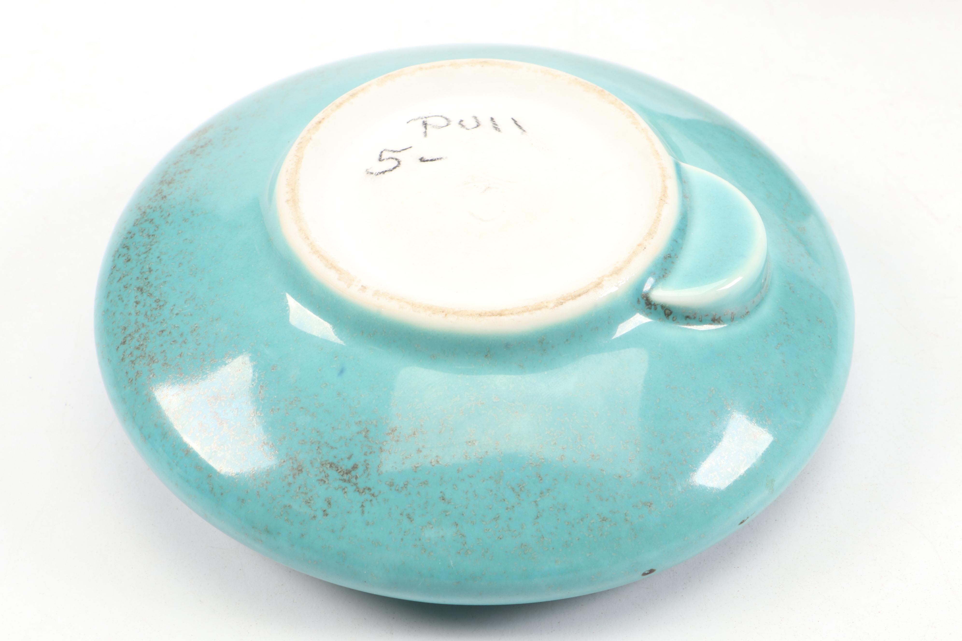 Georgetown Pottery and Ken Dahlquist Ikebana Vases with Iron Frog