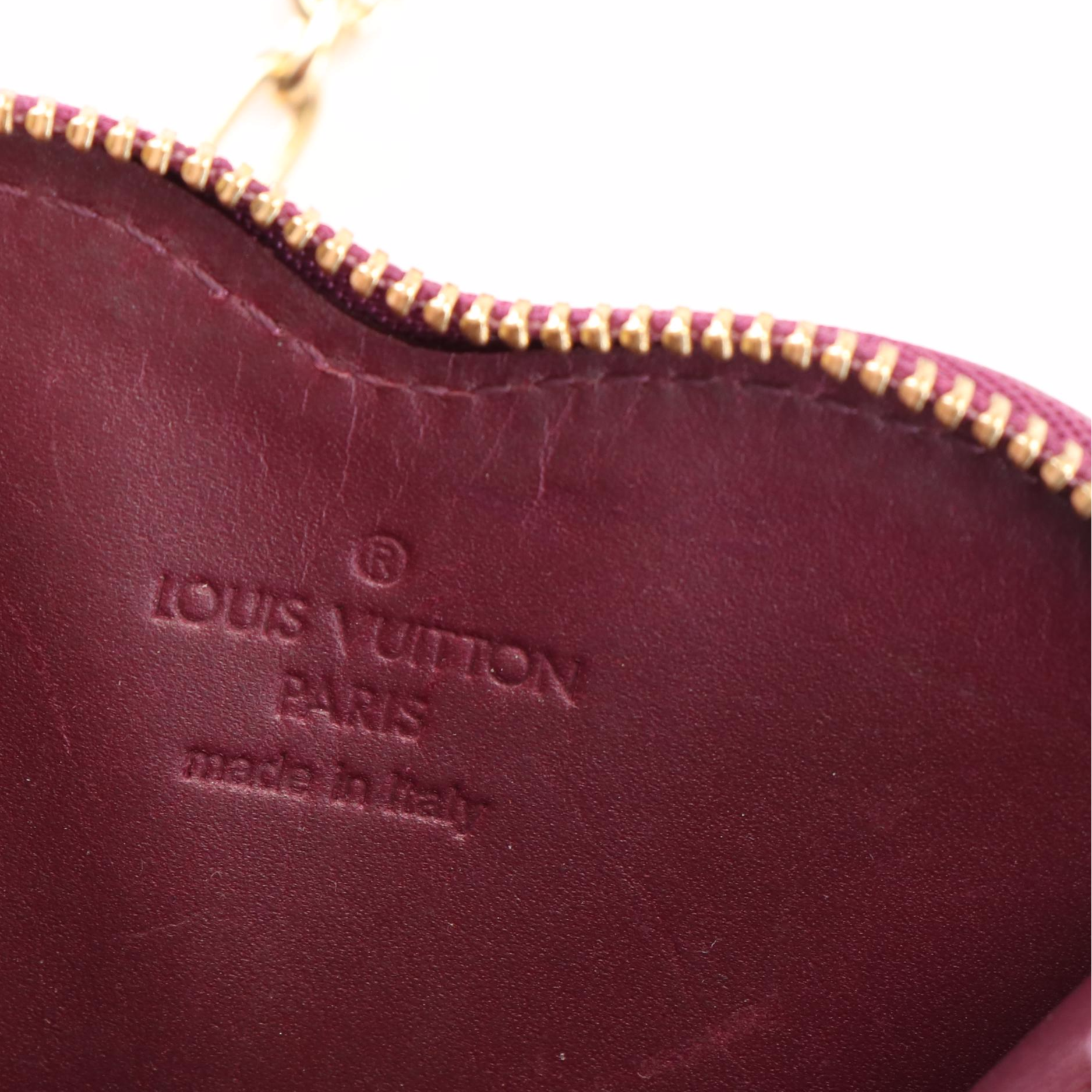 Louis Vuitton Sun Blossom Purple Heart Shaped Coin Purse with Key Chain