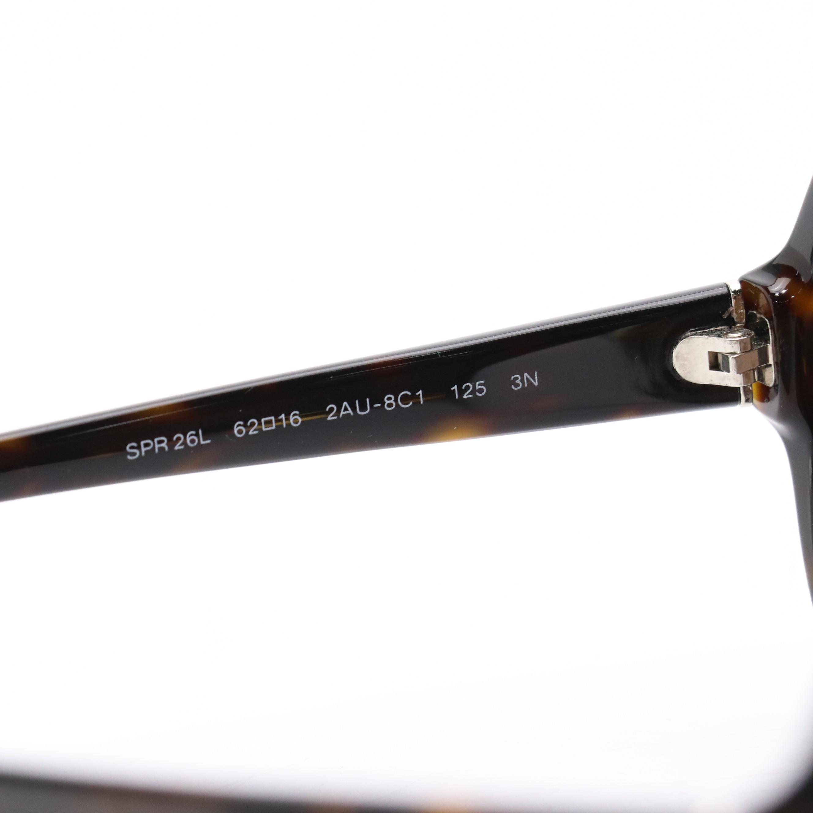 Prada SPR26L Havana Oversized Sunglasses with Case