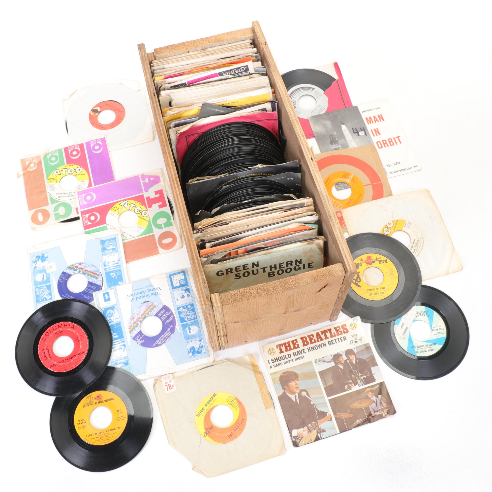 The Beatles, Frank Sinatra, The Rolling Stones, and More 45 RPM Records