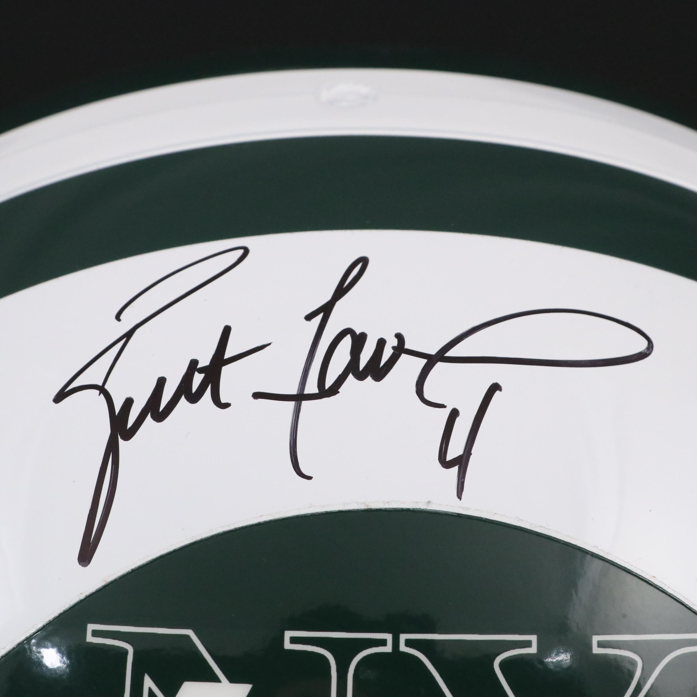 Brett Favre Signed New York Jets Riddell Full-Size Replica Football Helmet