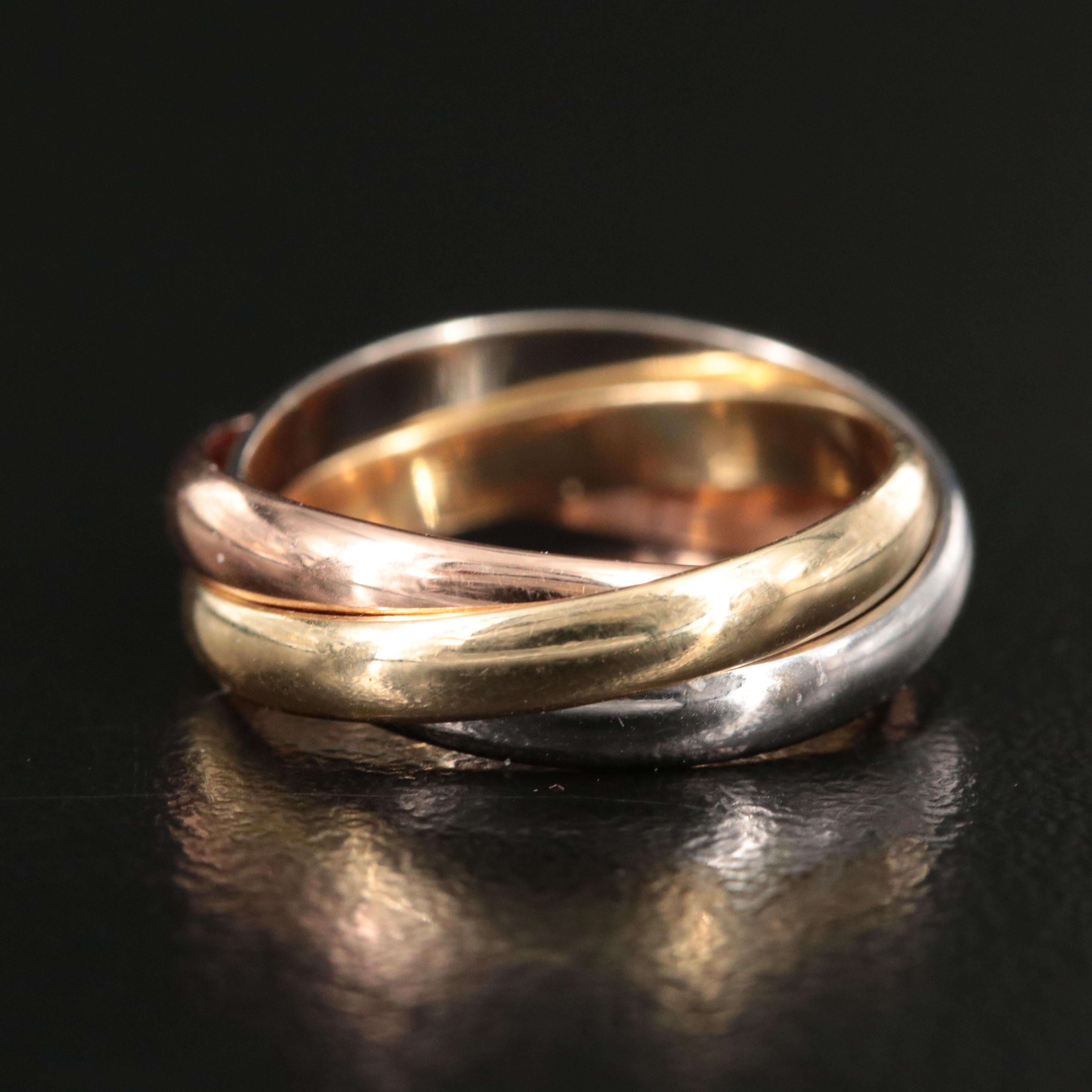 Cartier Trinity 18K Tri-Color Ring